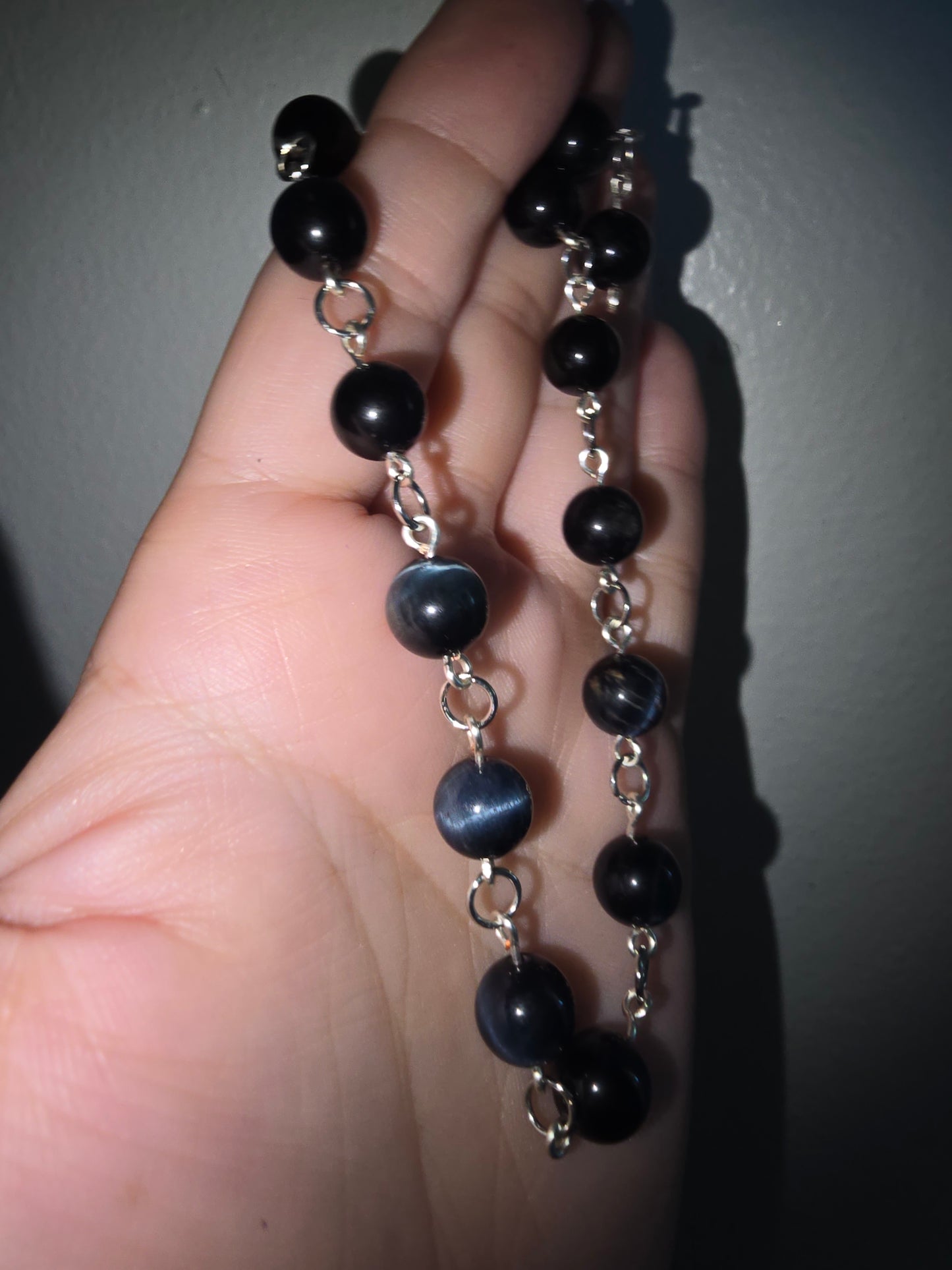 Handmade Beaded Bracelet Blue Tigers Eye