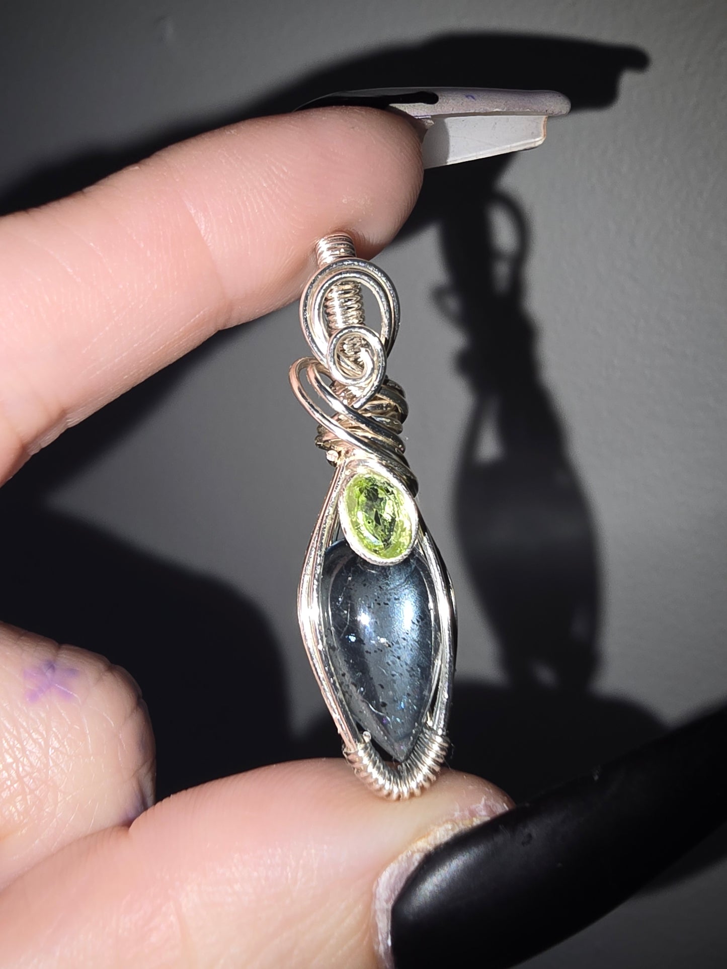 Aquamarine Pendant with Peridot Accent | Clarity, Growth & Courage