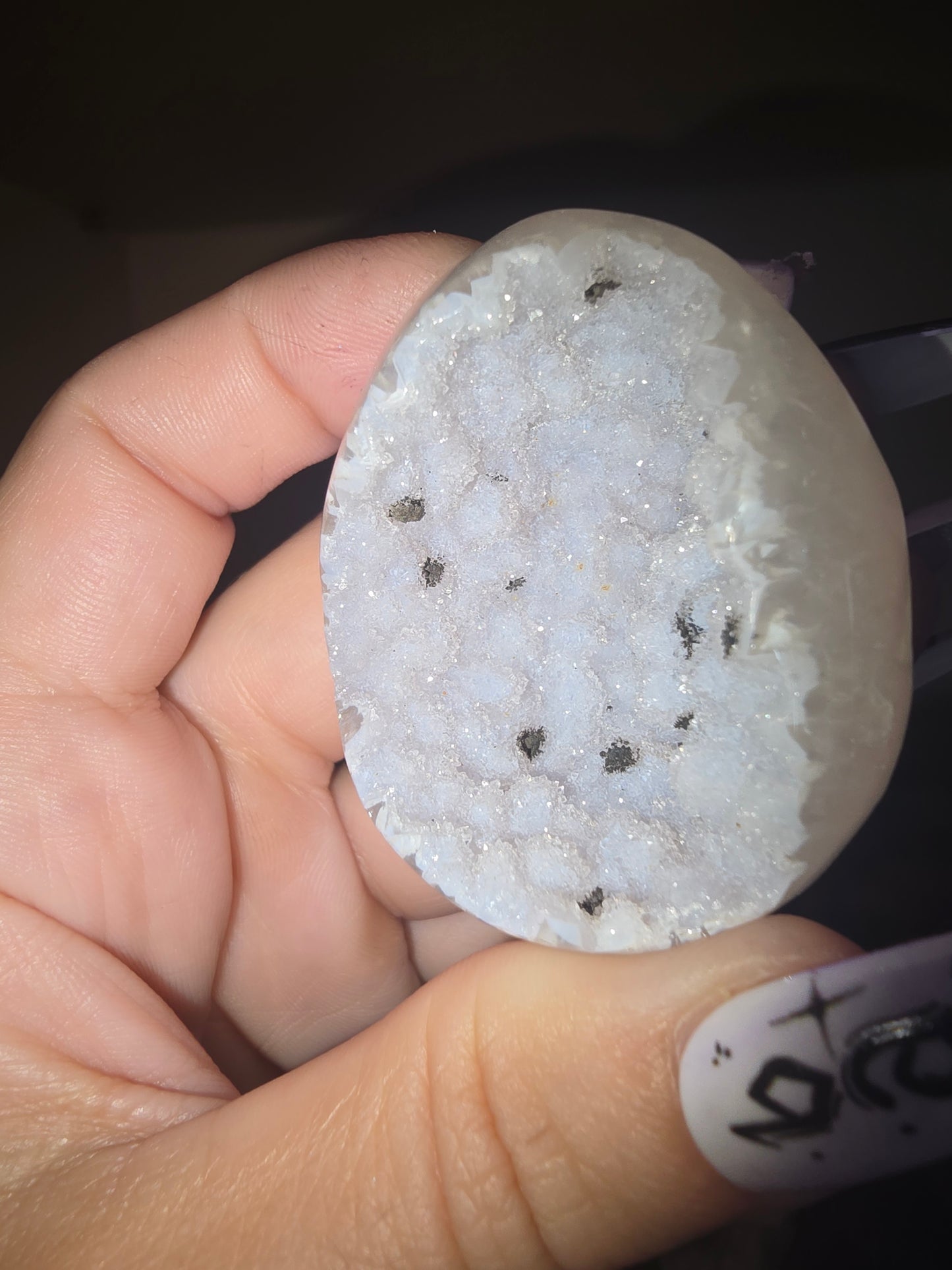 Druzy Agate Egg White