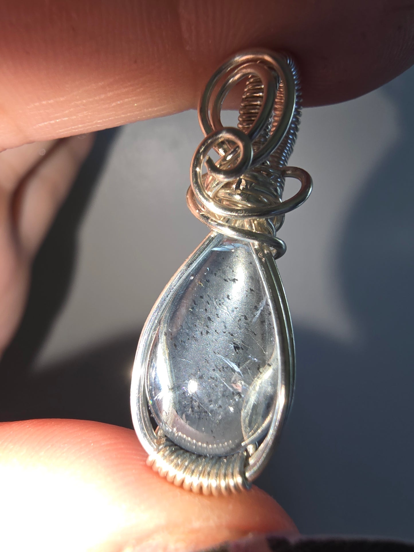 Aquamarine Wrapped Pendant