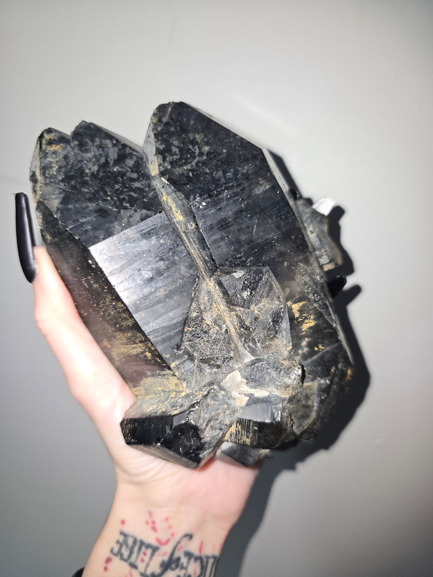 Large Double-Point Smoky Quartz Specimen | Grounding, Protection & Strength