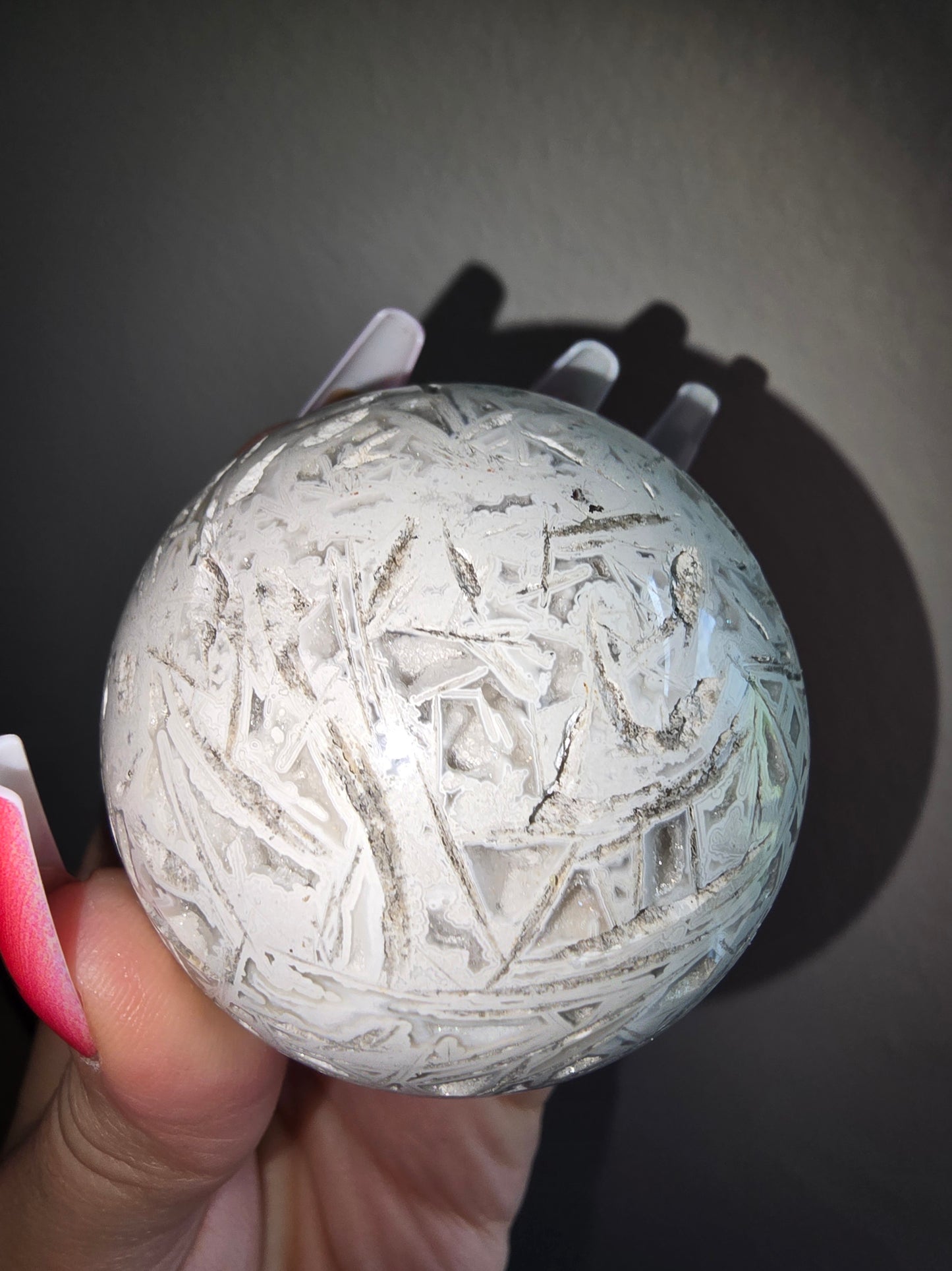 White Agate Sphere