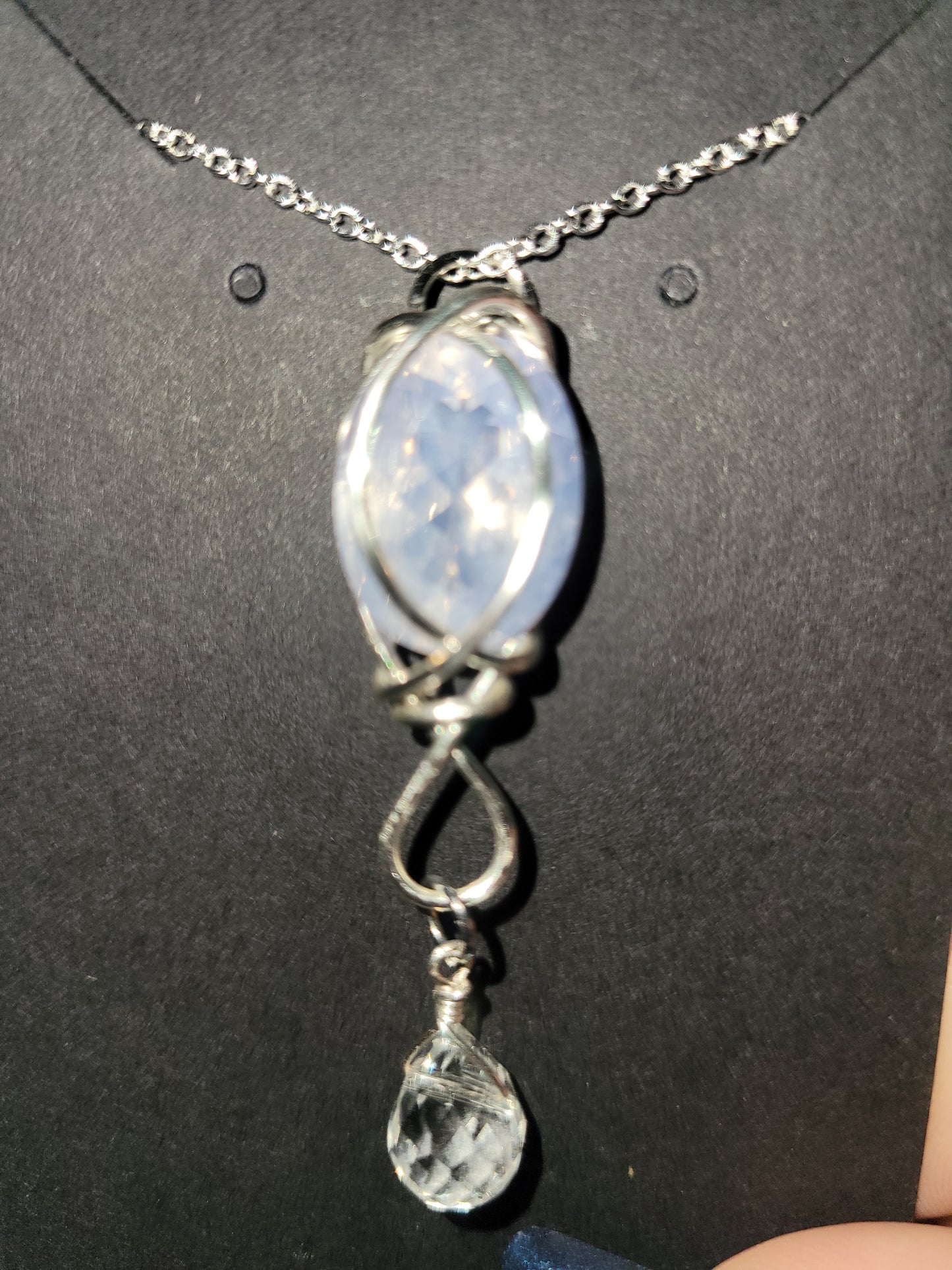 Lavender Quartz Facet Pendant