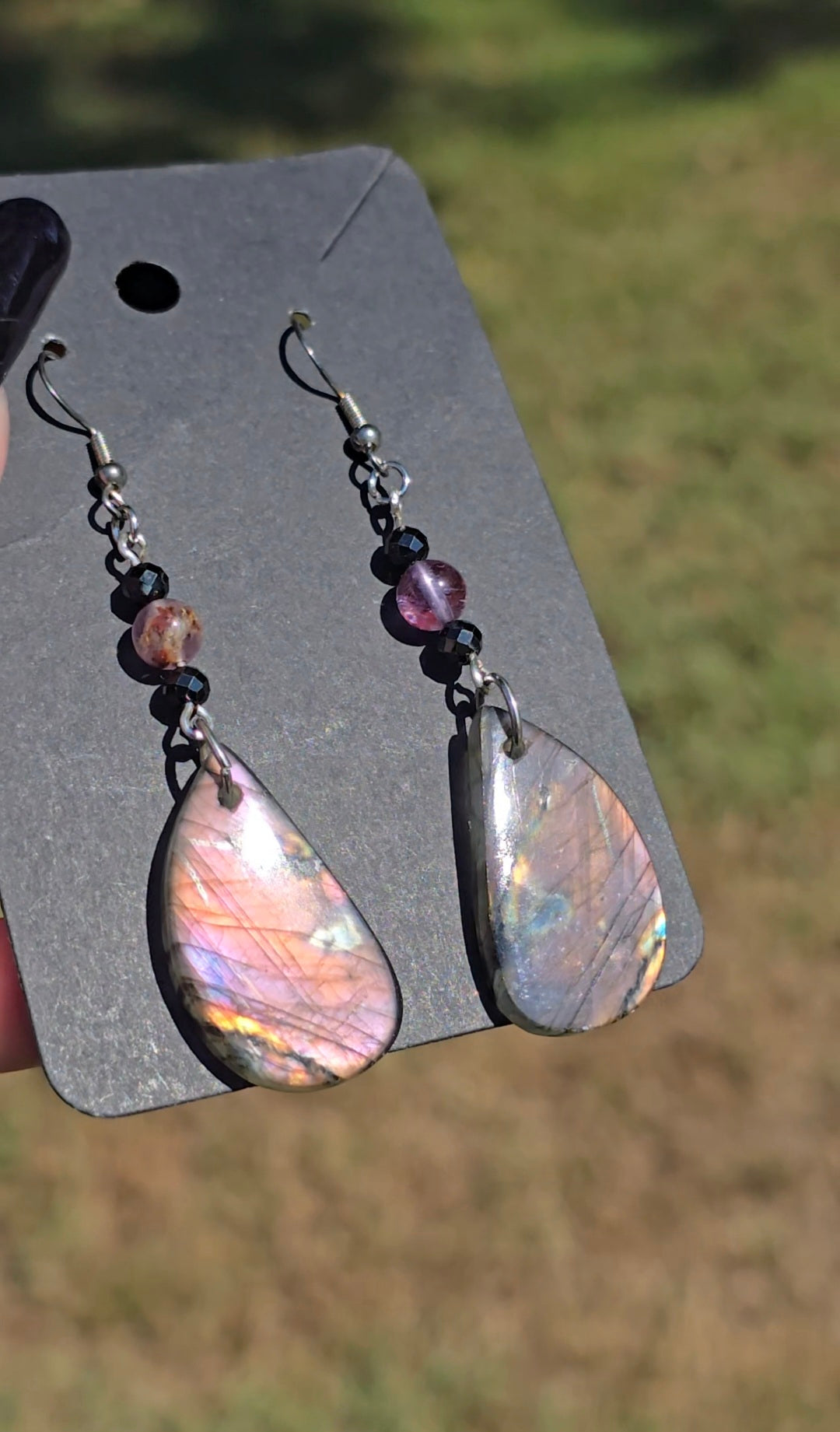 Labradorite & Super Seven Earrings | Intuition & Transformation