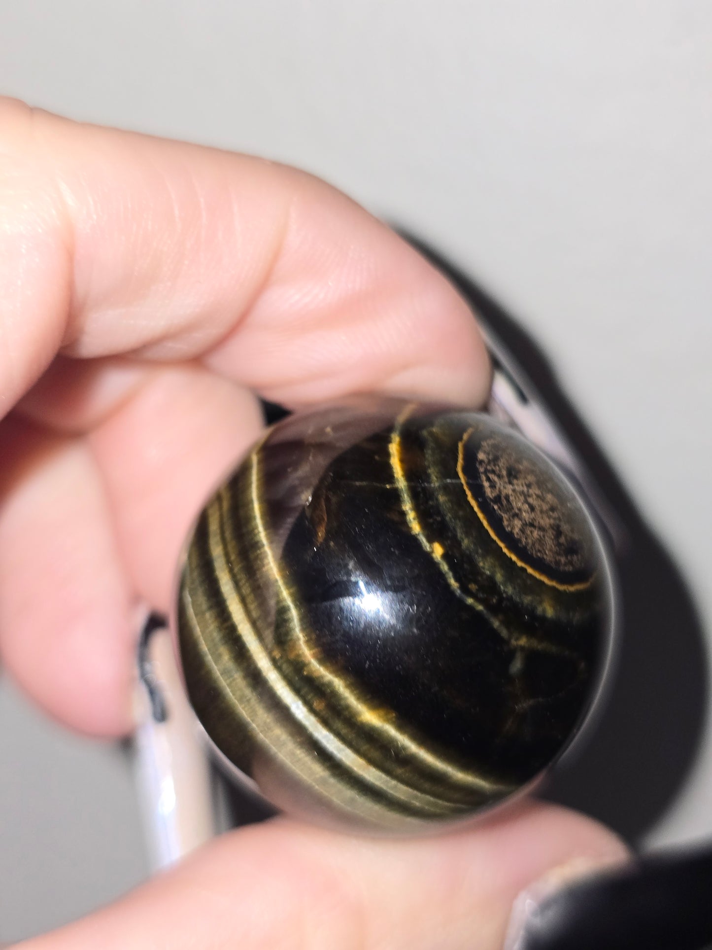 Mini Tiger Eye Sphere | Grounding, Confidence & Quiet Strength