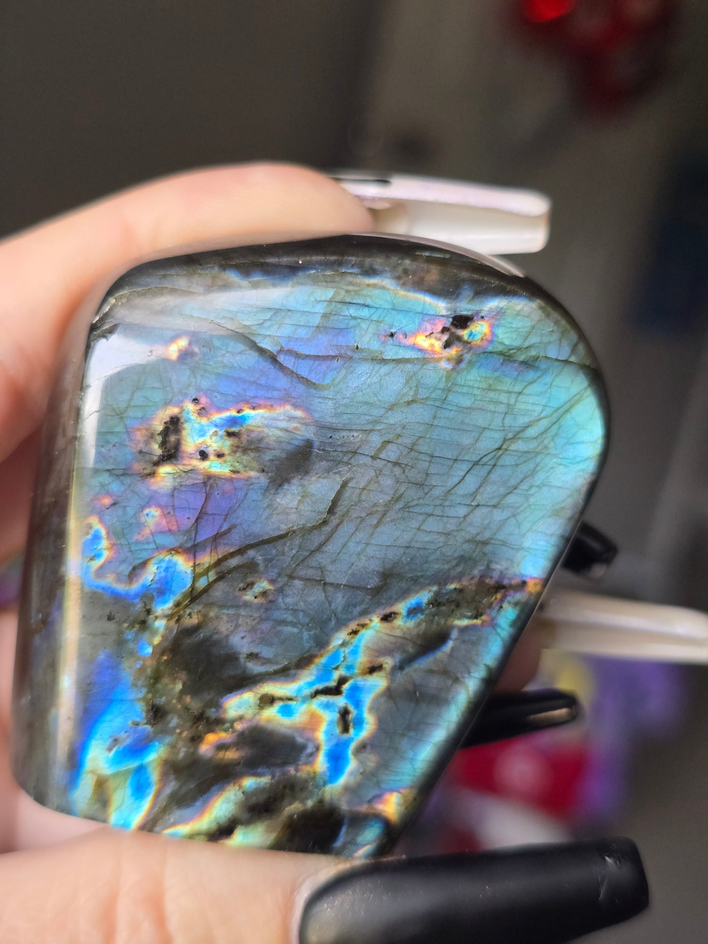 Lavender & Teal Flash Labradorite Freeform | Intuition, Magic & Transformation