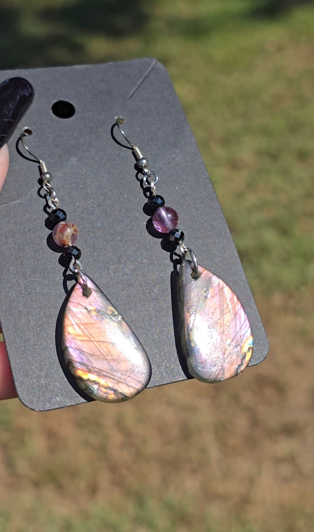 Labradorite & Super Seven Earrings | Intuition & Transformation
