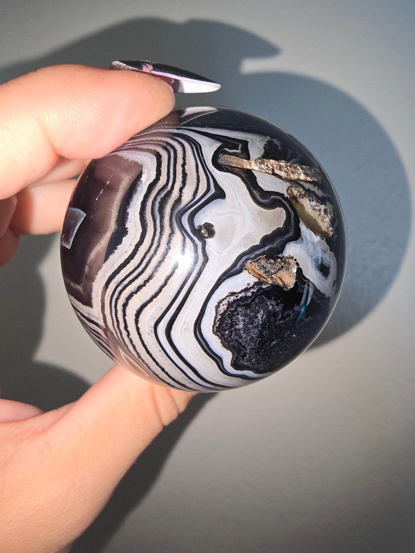 Black Agate Sphere