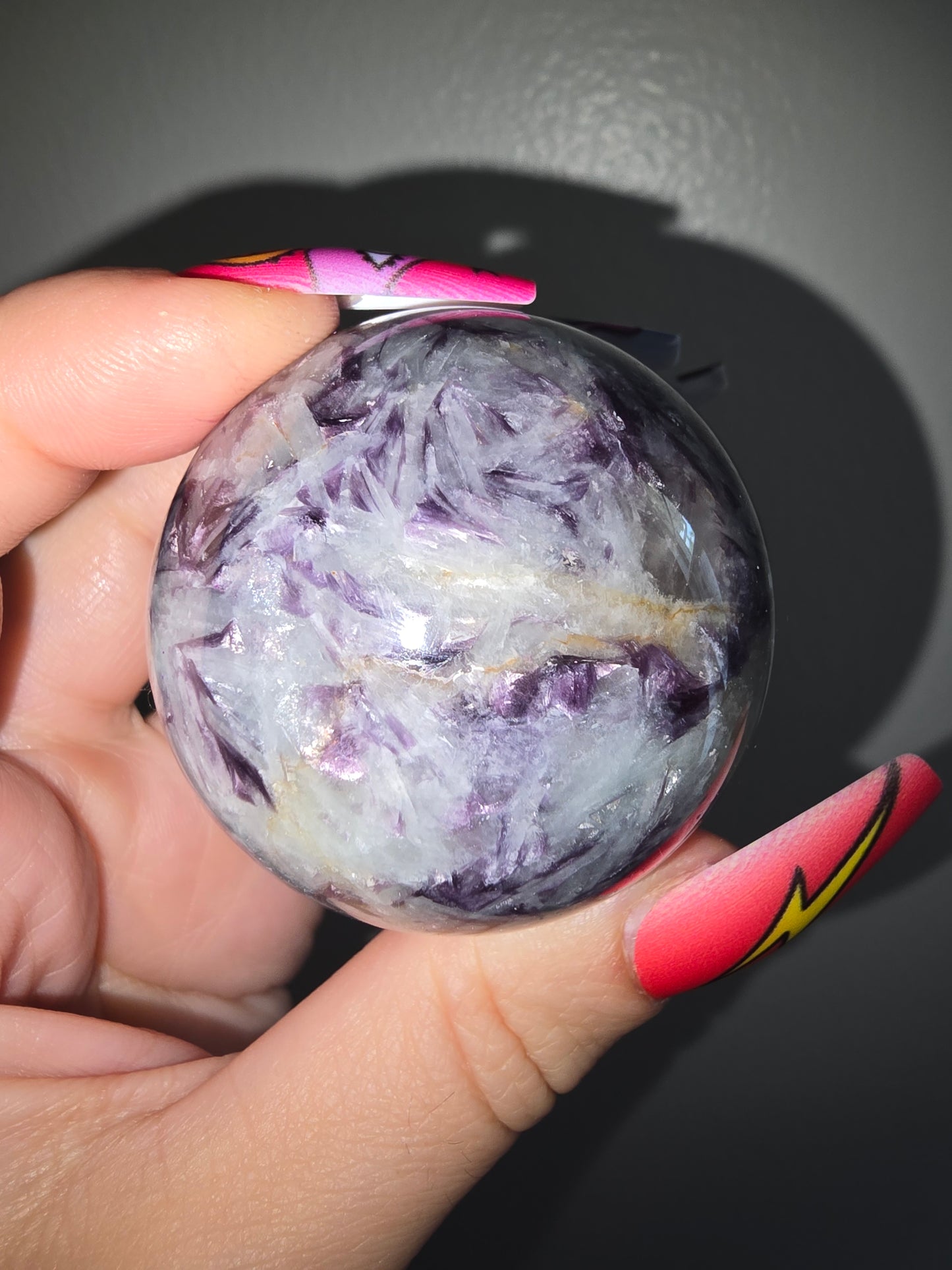 Aquamarine And Lepidolite Sphere