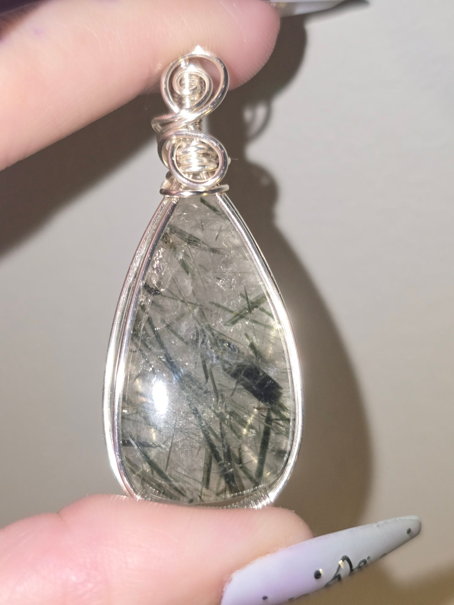 Actinolite Pendant | Natural Crystal Pendant