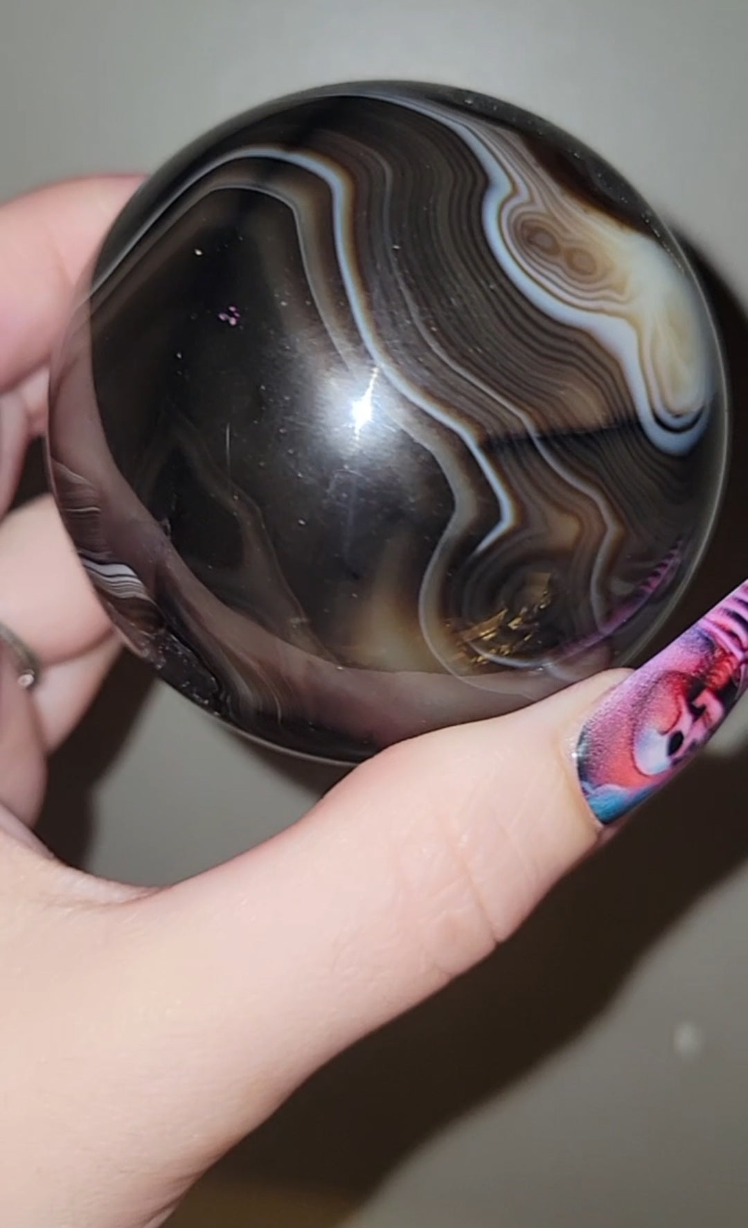 Black Agate Sphere