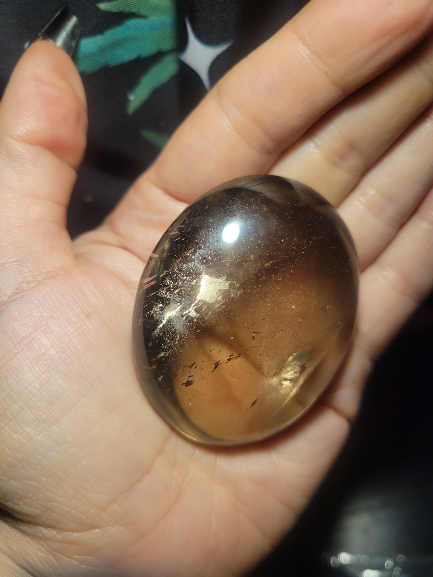 Smoky Quartz palm stone