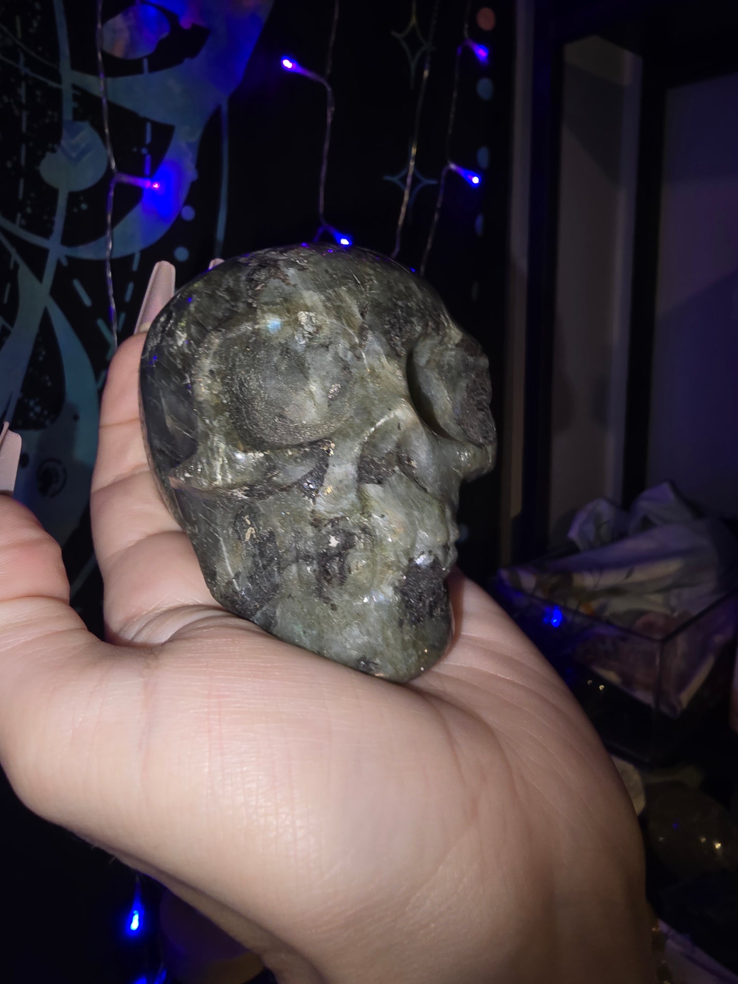 Labradorite Skull 3