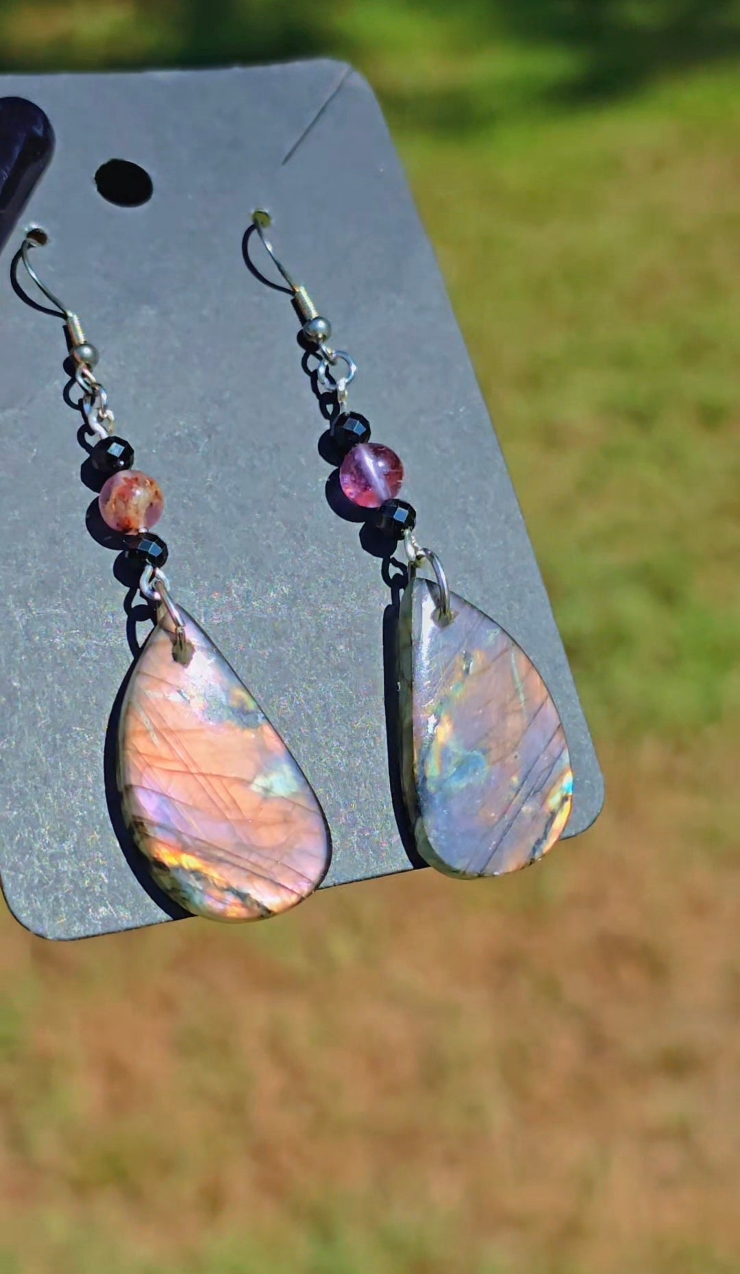 Labradorite & Super Seven Earrings | Intuition & Transformation