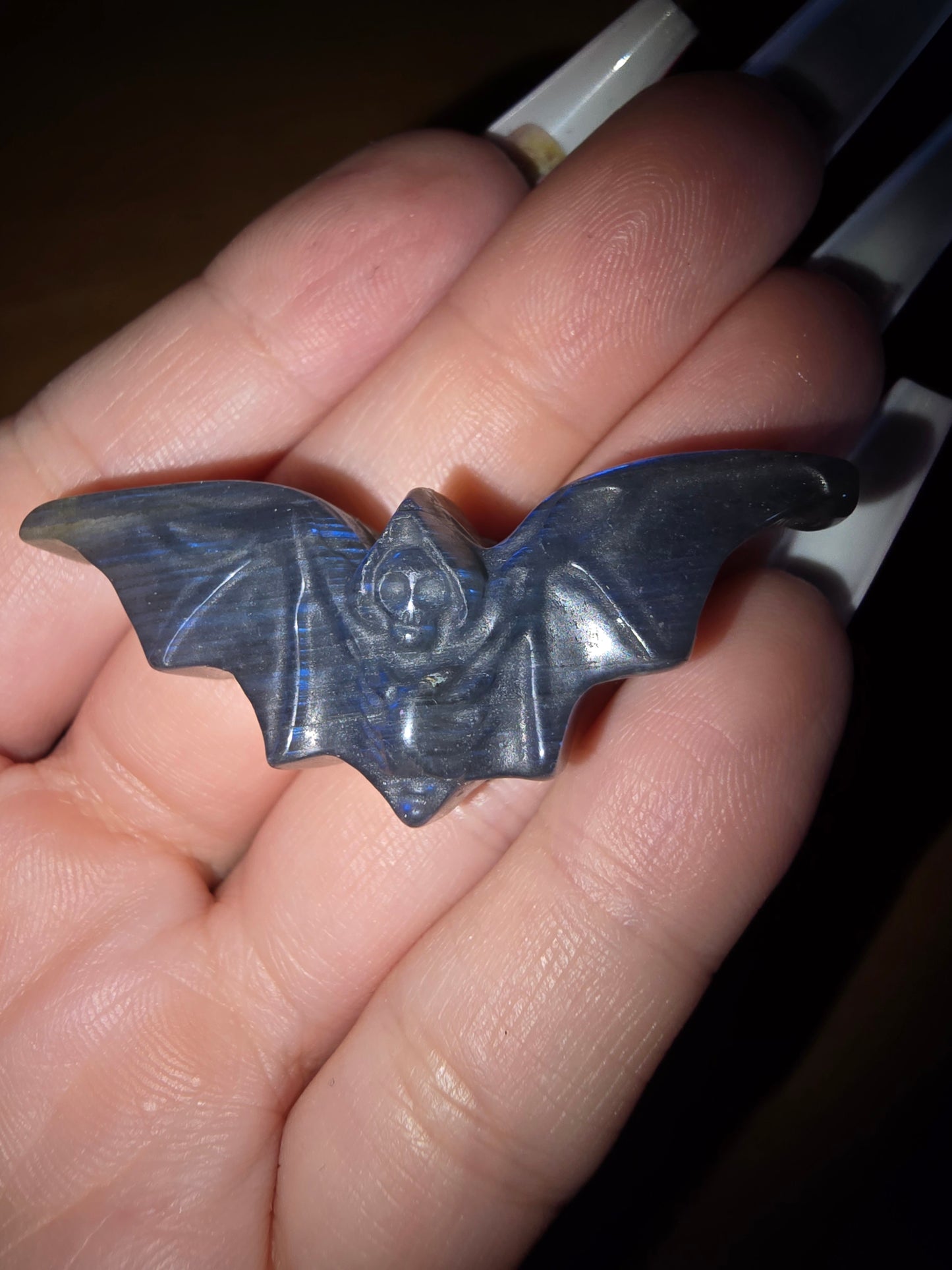 Labradorite Bat Magnet