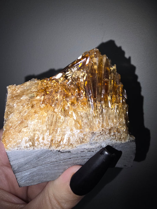 Raw Amber Calcite Specimen | Confidence, Motivation & Personal Growth
