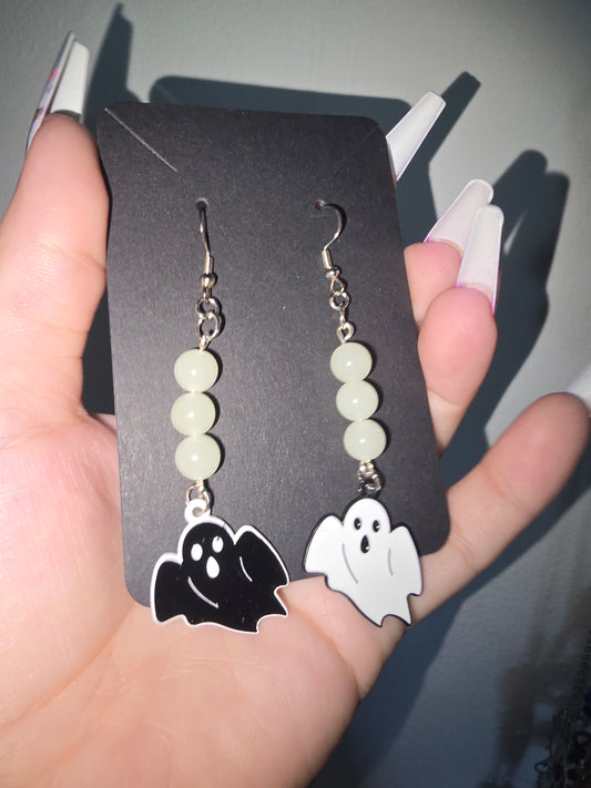 Glow in the dark Ghost Earrings 925