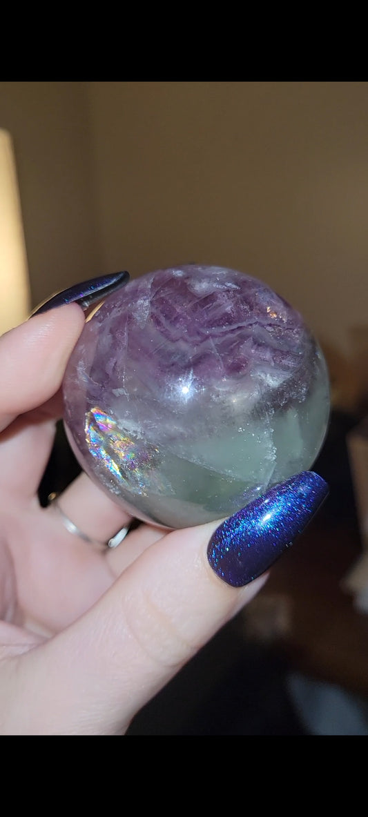 Rainbow Fluorite Sphere