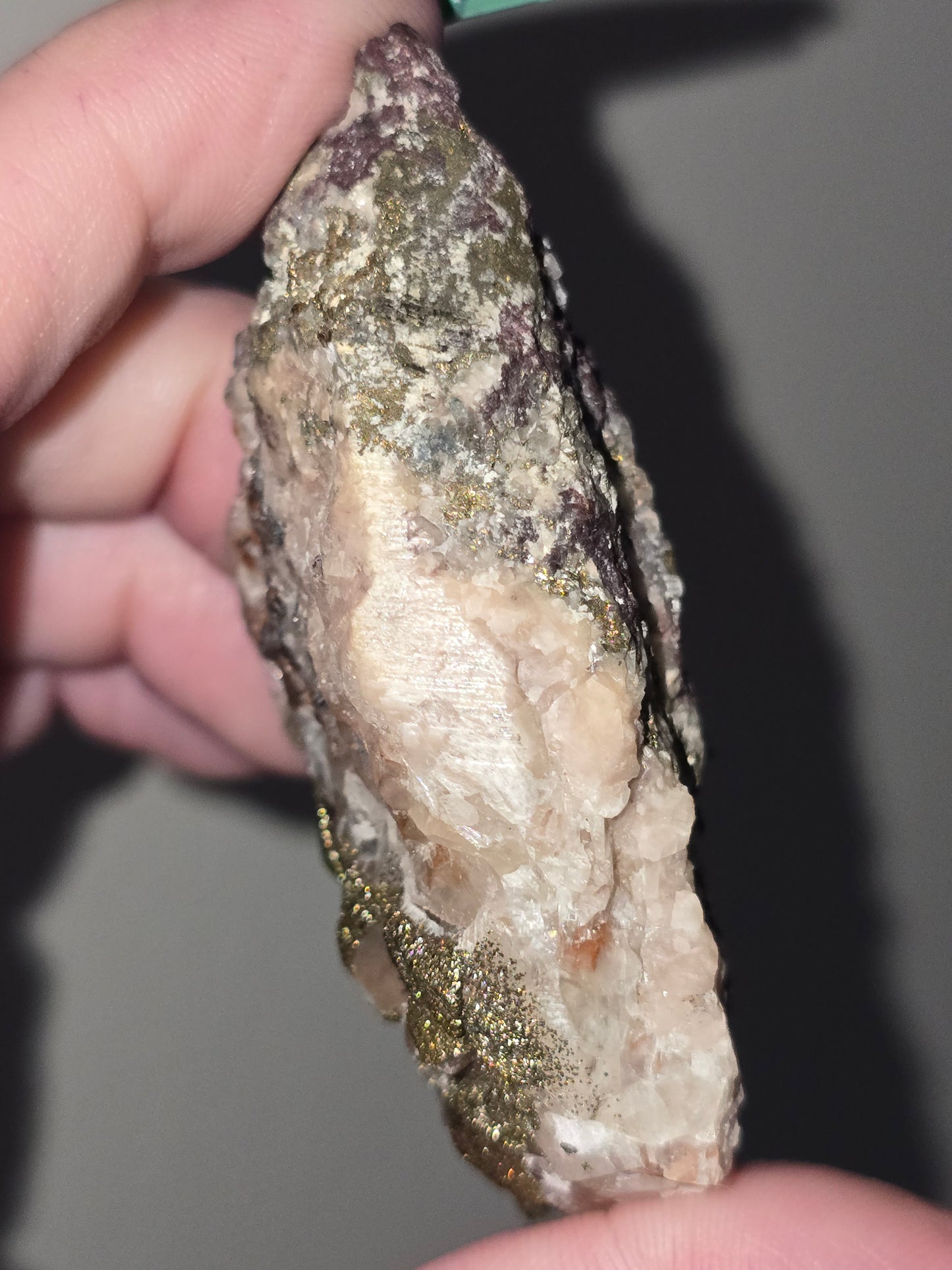 Calcite with Rainbow Chalcopyrite | Natural Crystal Specimen