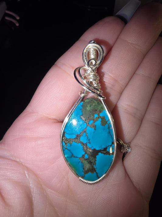 Turquoise Wrapped Pendant