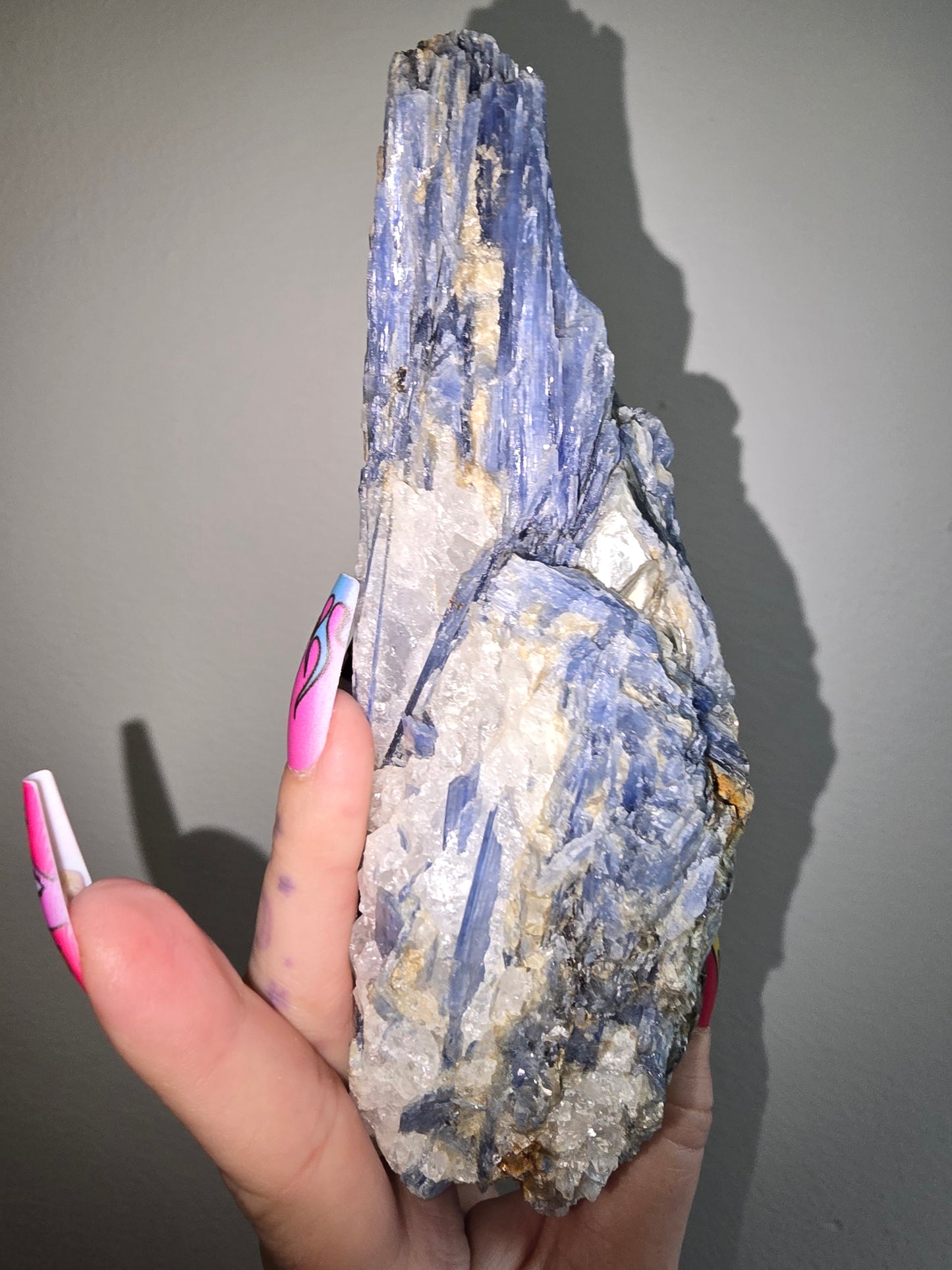 Blue Kyanite Specimen W Stand
