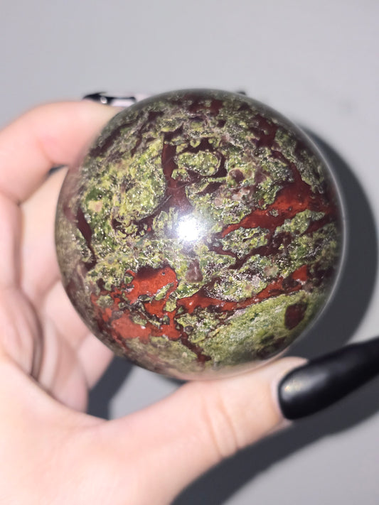 Dragon Bloodstone Sphere | Courage, Strength & Purpose