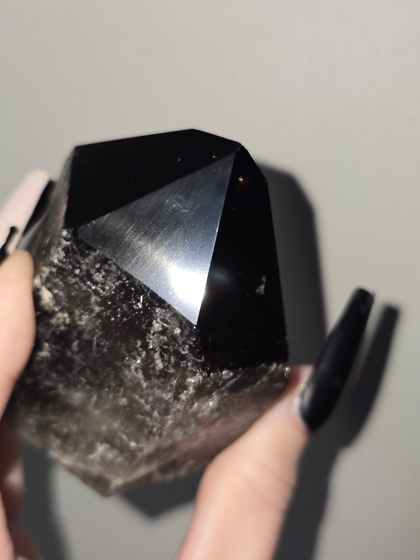 Dark Smoky Quartz Point | Grounding, Protection & Hidden Beauty