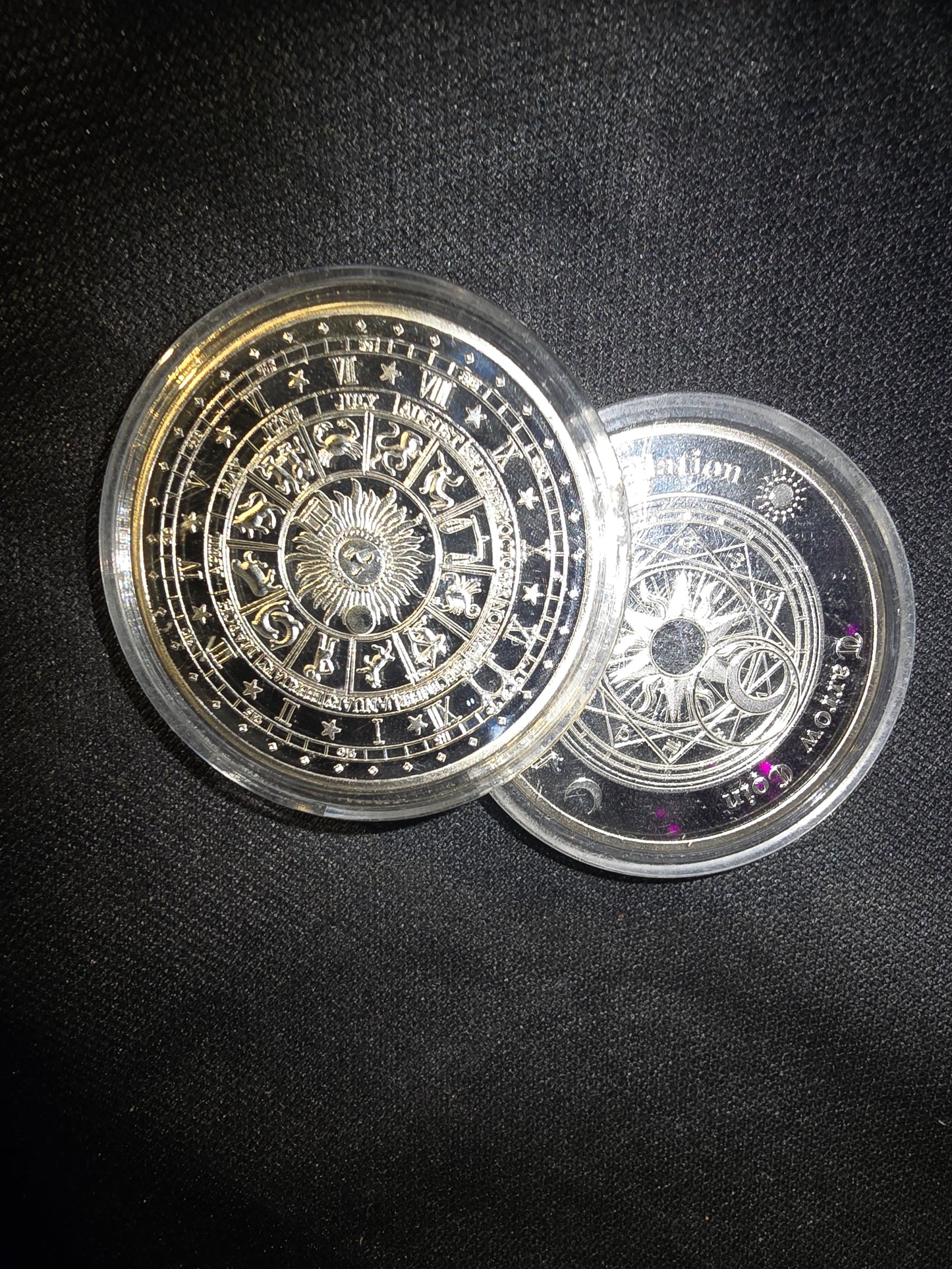 Celestial Zodiac Silver Coin | Astrology, Cosmic Wisdom & Celestial Symbolism