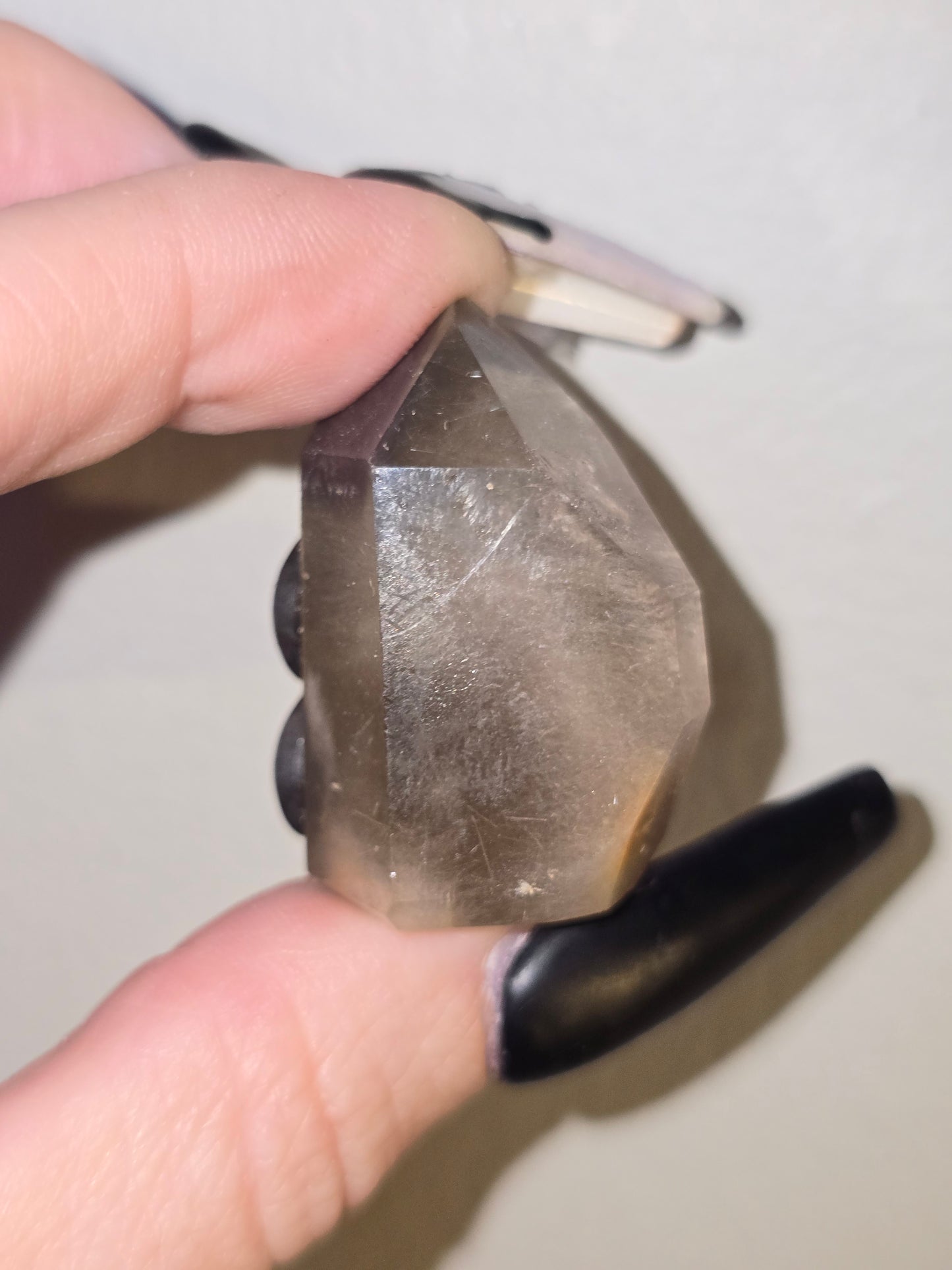 Smoky Quartz Tower Magnet | Mini Crystal Tower Décor