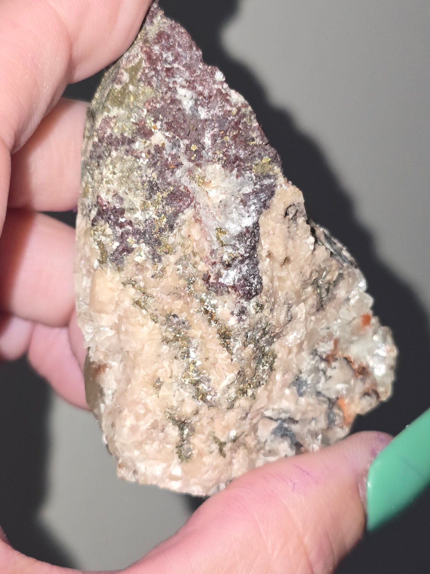 Calcite with Rainbow Chalcopyrite | Natural Crystal Specimen