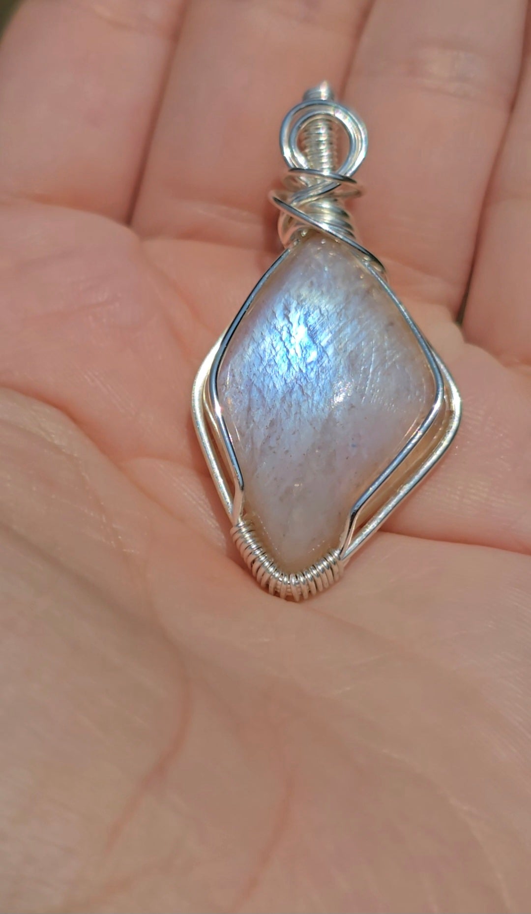 Moonstone Diamond Pendant | Intuition & New Beginnings