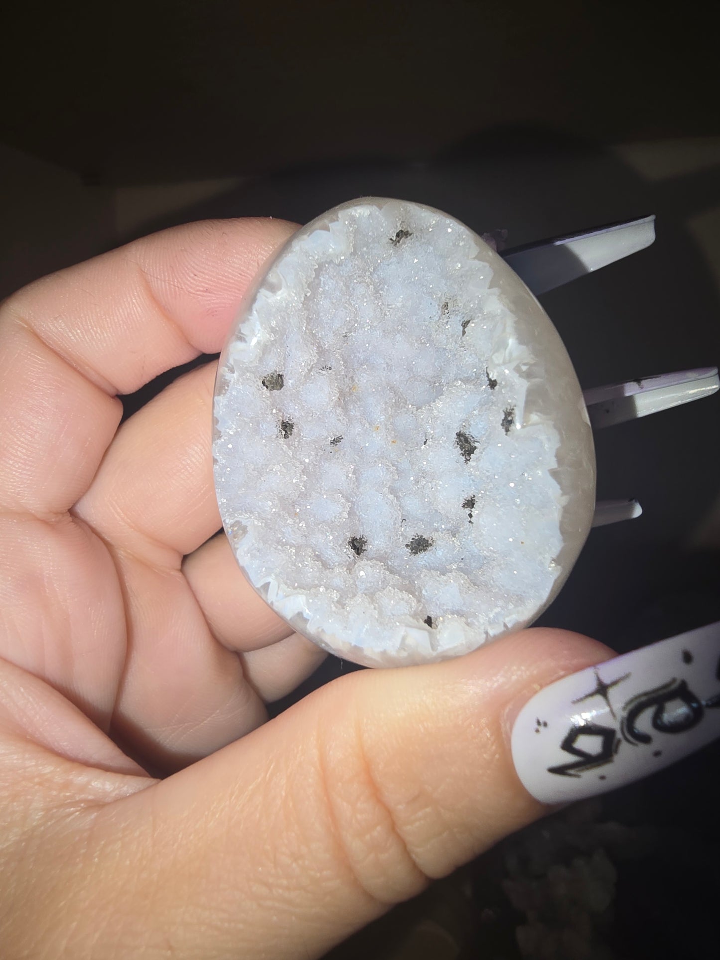 Druzy Agate Egg White