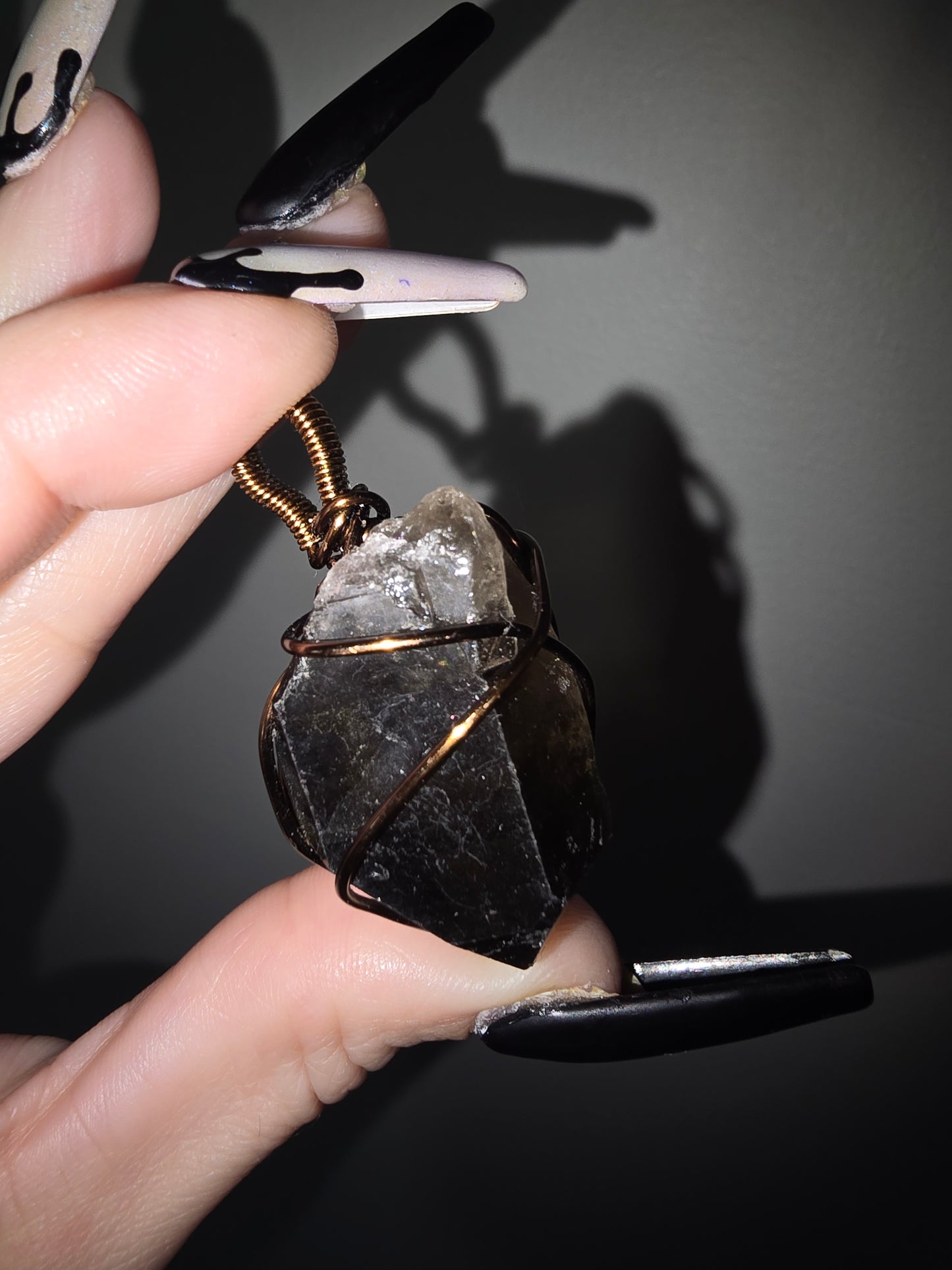 Raw Smoky Quartz Pendant | Grounding, Protection & Inner Strength