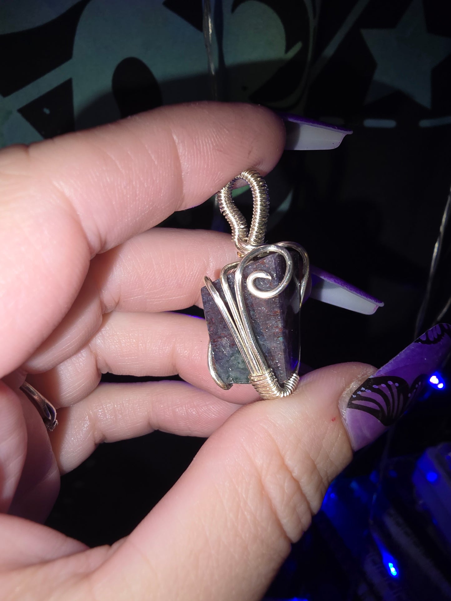 Iolite Sunstone Pendant | Intuition