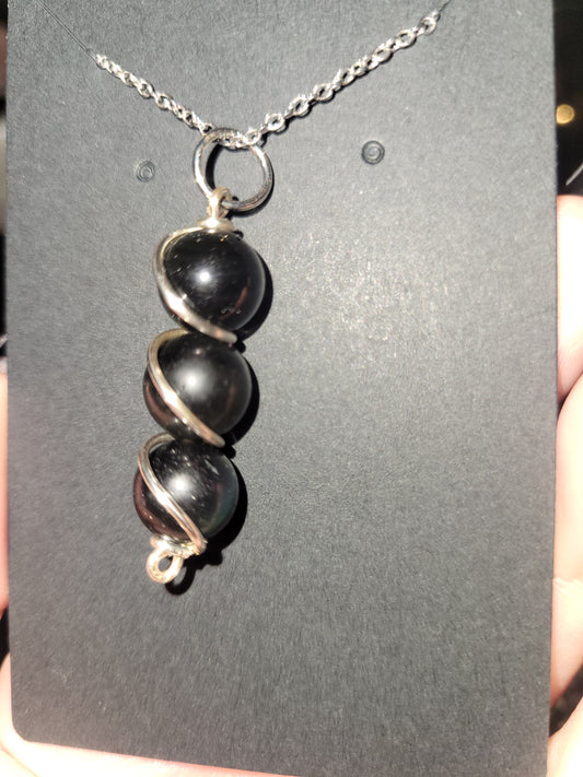 Rainbow obsidian Necklace