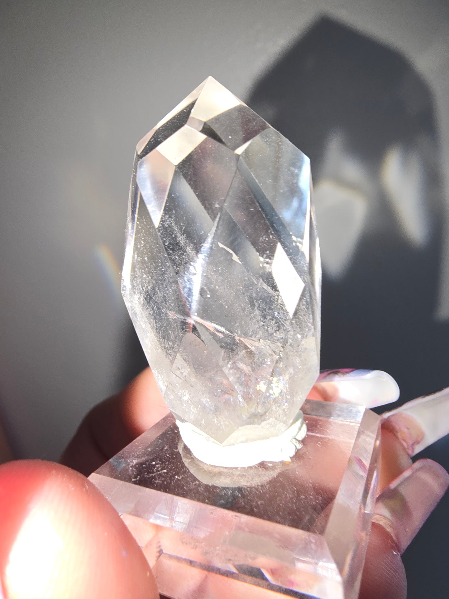 Clear Quartz w/ Phantoms Pine Cone