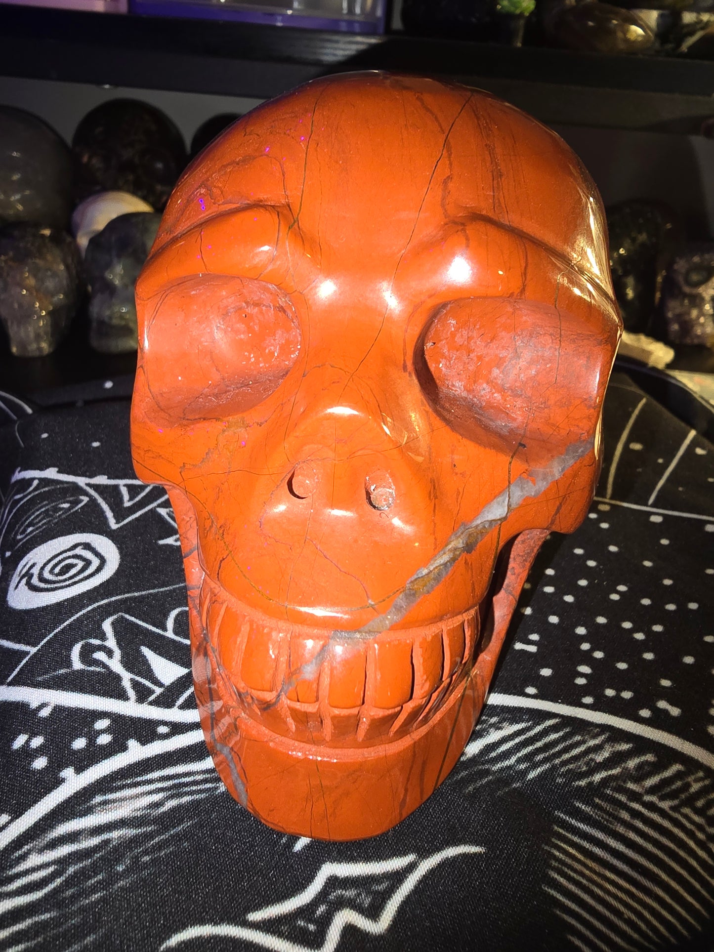 Red Jasper Skull