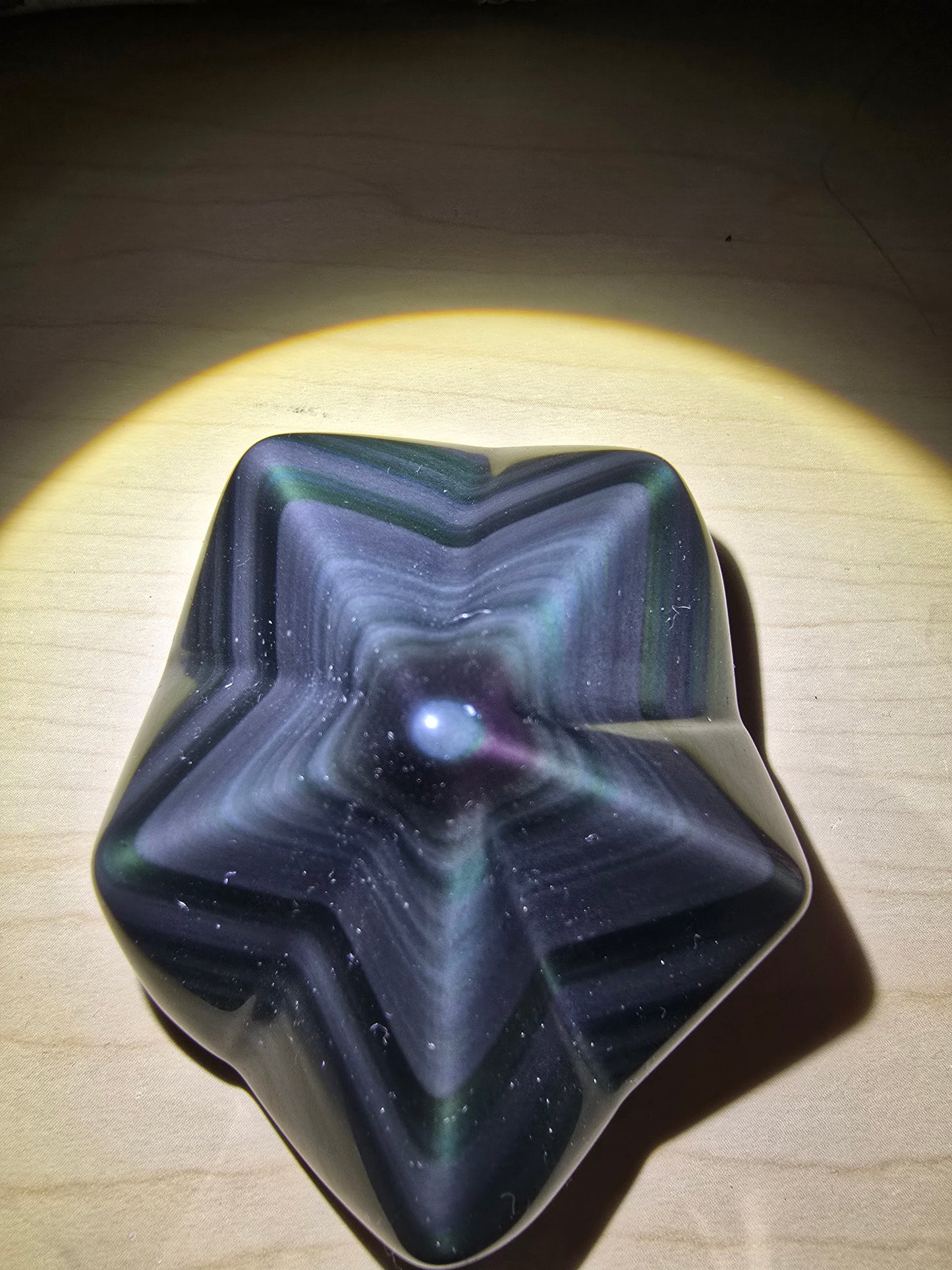 Rainbow Obsidian Star Carving 1