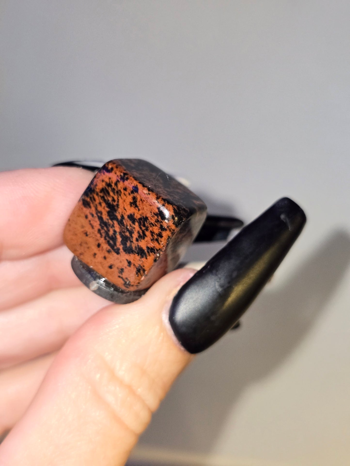Mahogany Obsidian Cube Magnet | Crystal Home & Office Décor