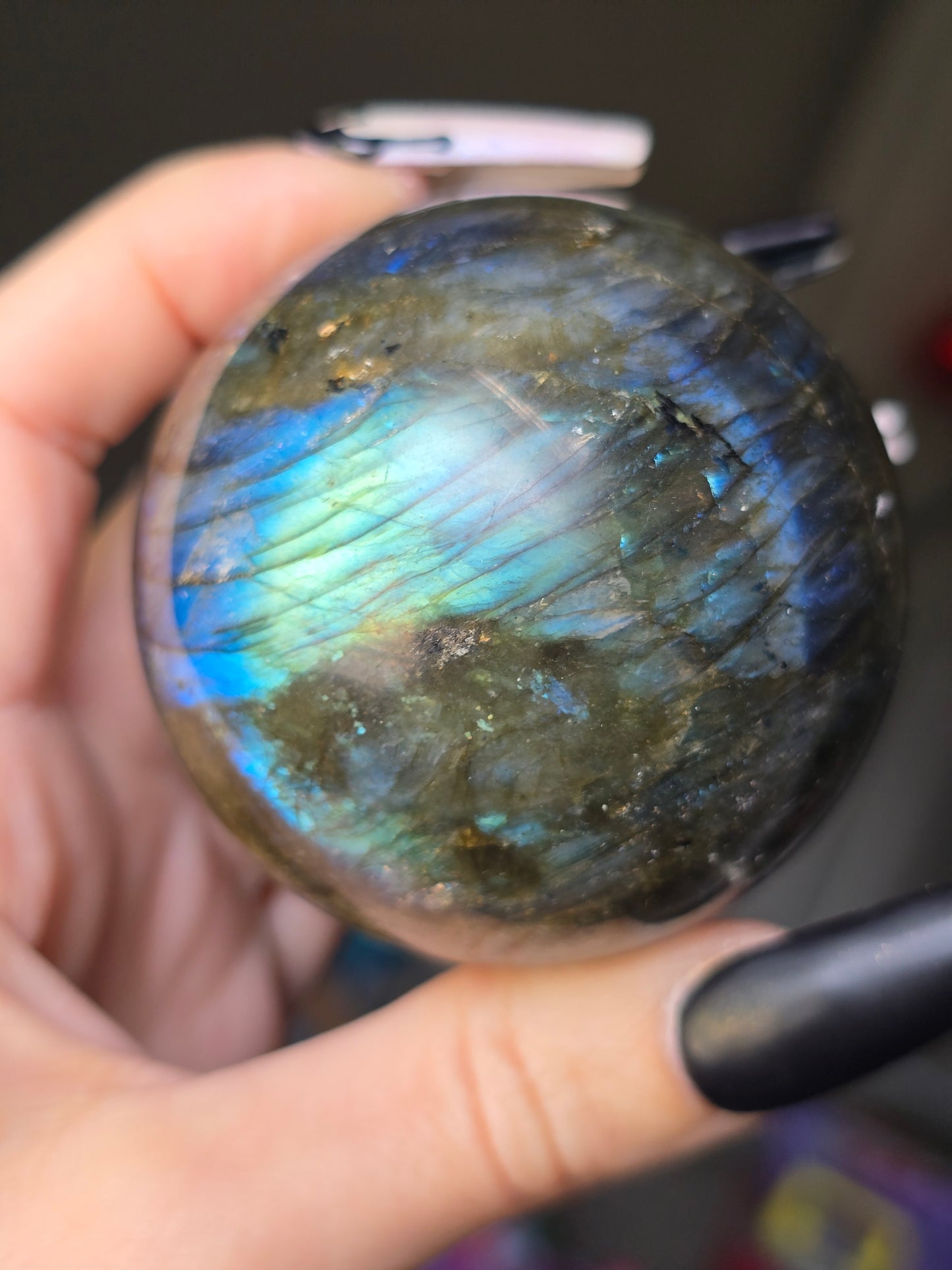 Blue & Green Flash Labradorite Sphere | Intuition, Possibility & Transformation