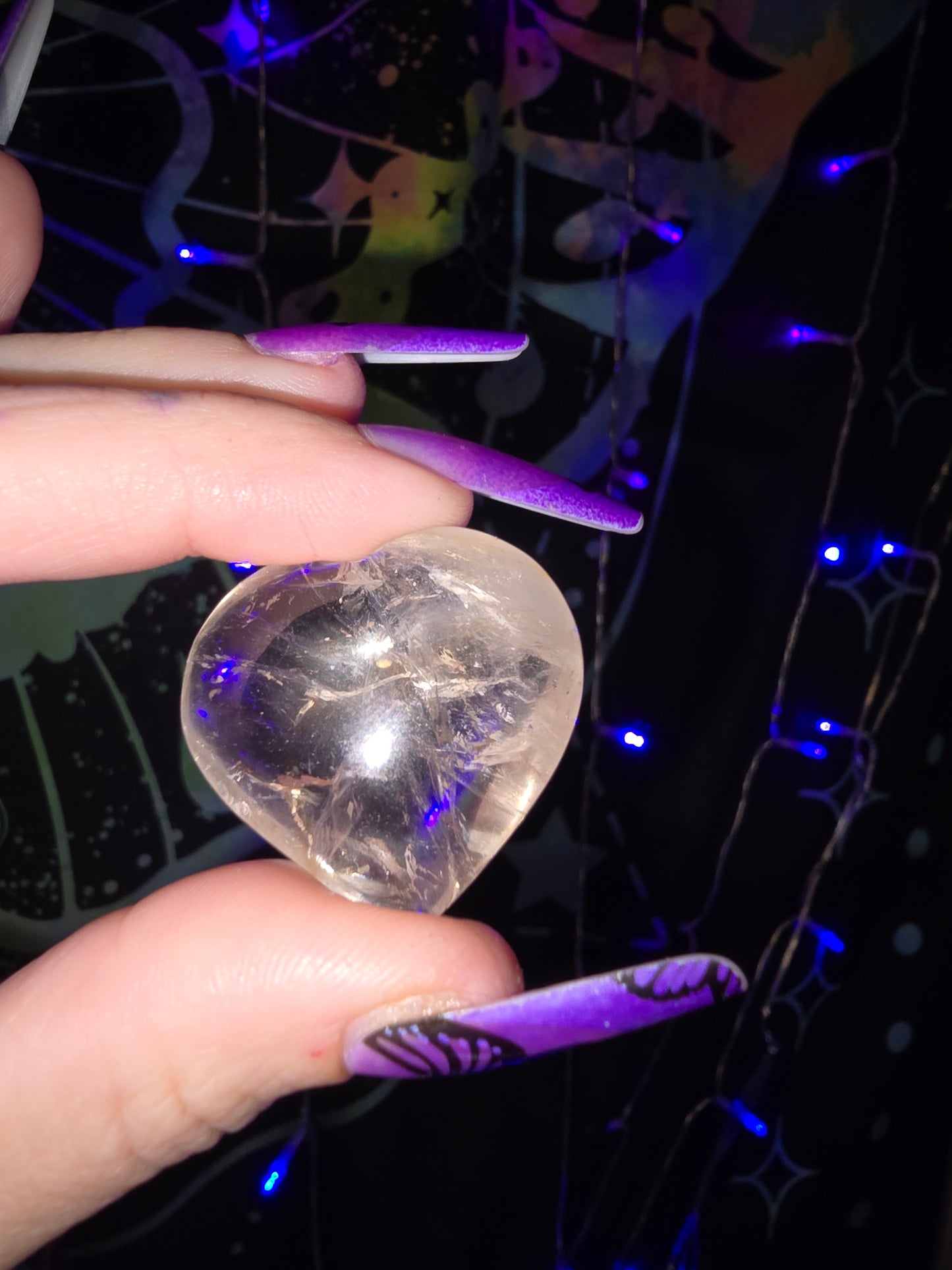 Powellite Quartz Heart 1