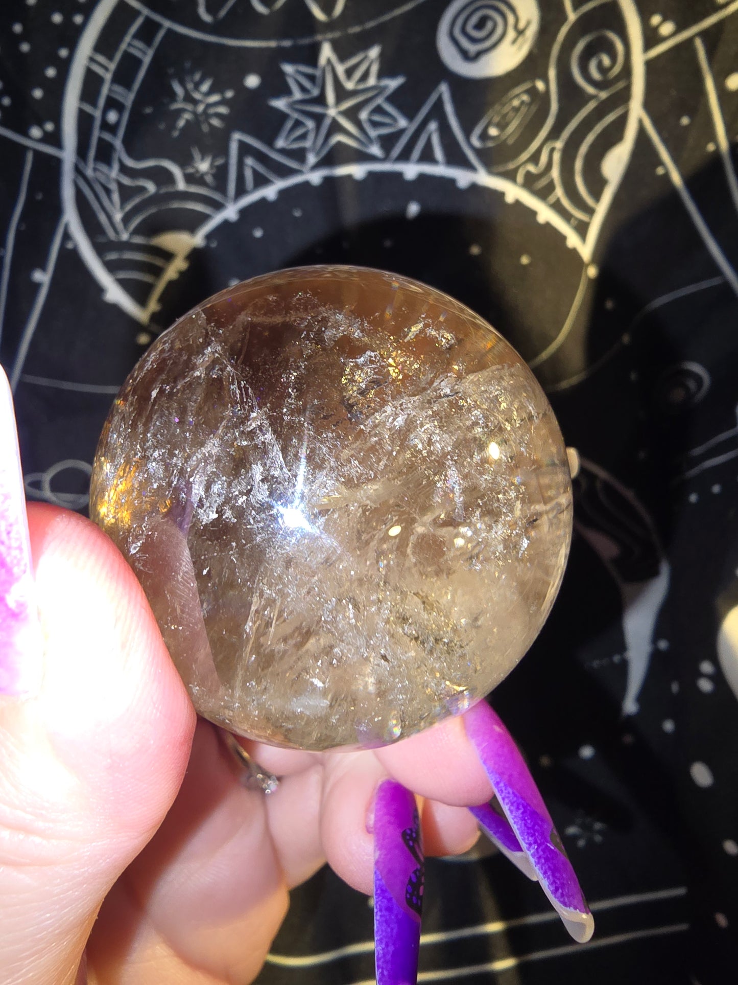 Rainbow Smokey Quartz Sphere