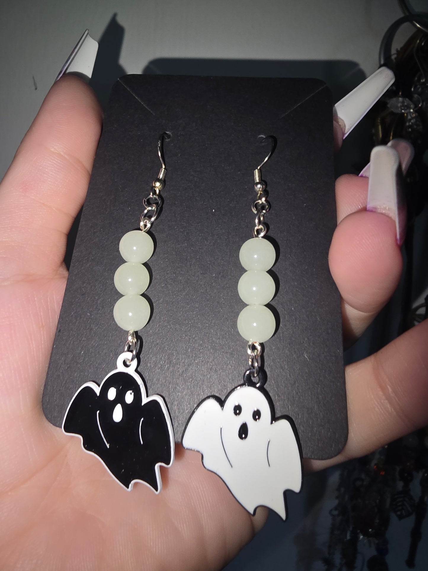 Glow in the dark Ghost Earrings 925