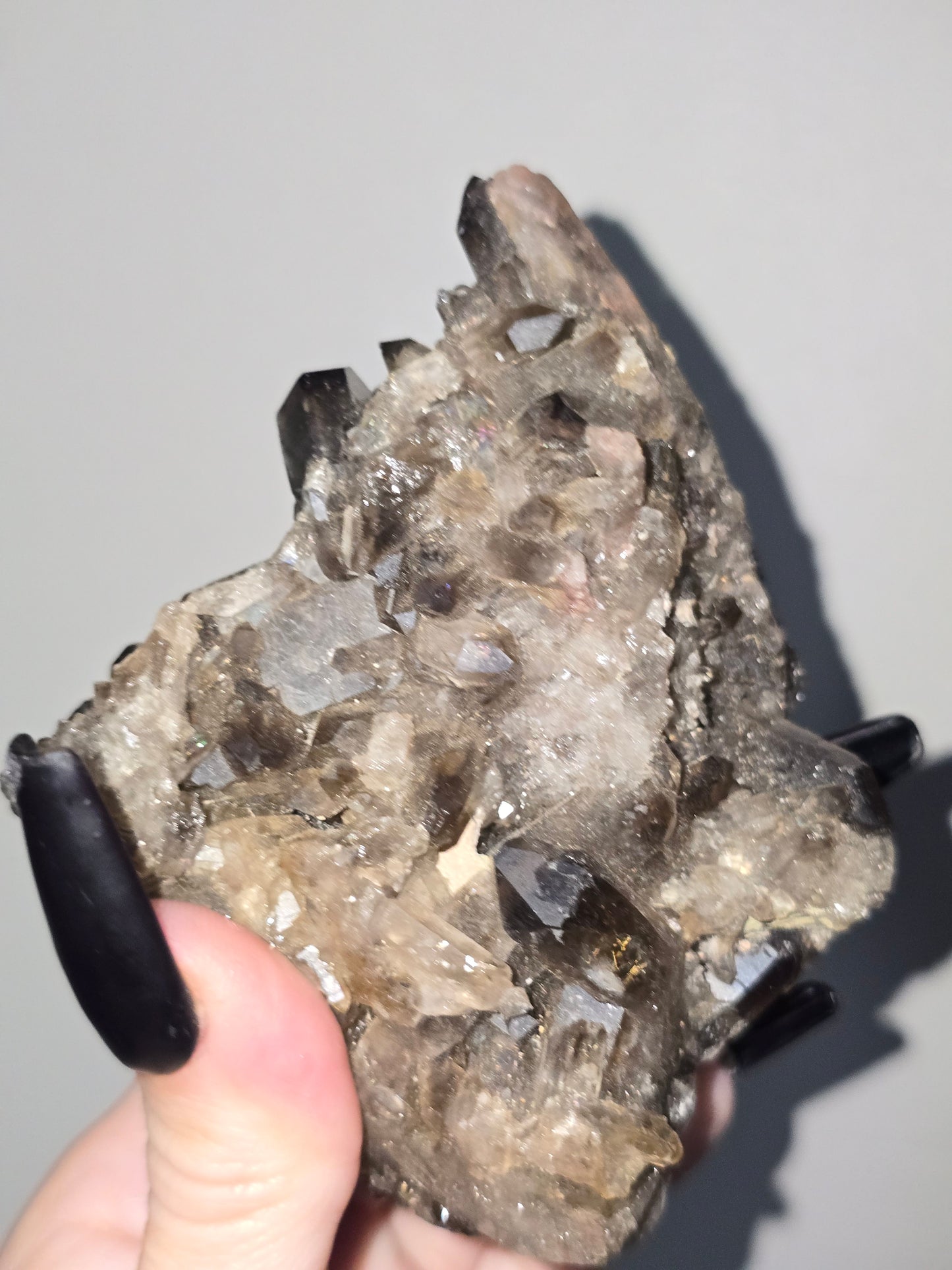 Multi-Point Smoky Quartz Cluster | Grounding & Protection | Paulinna Vibes