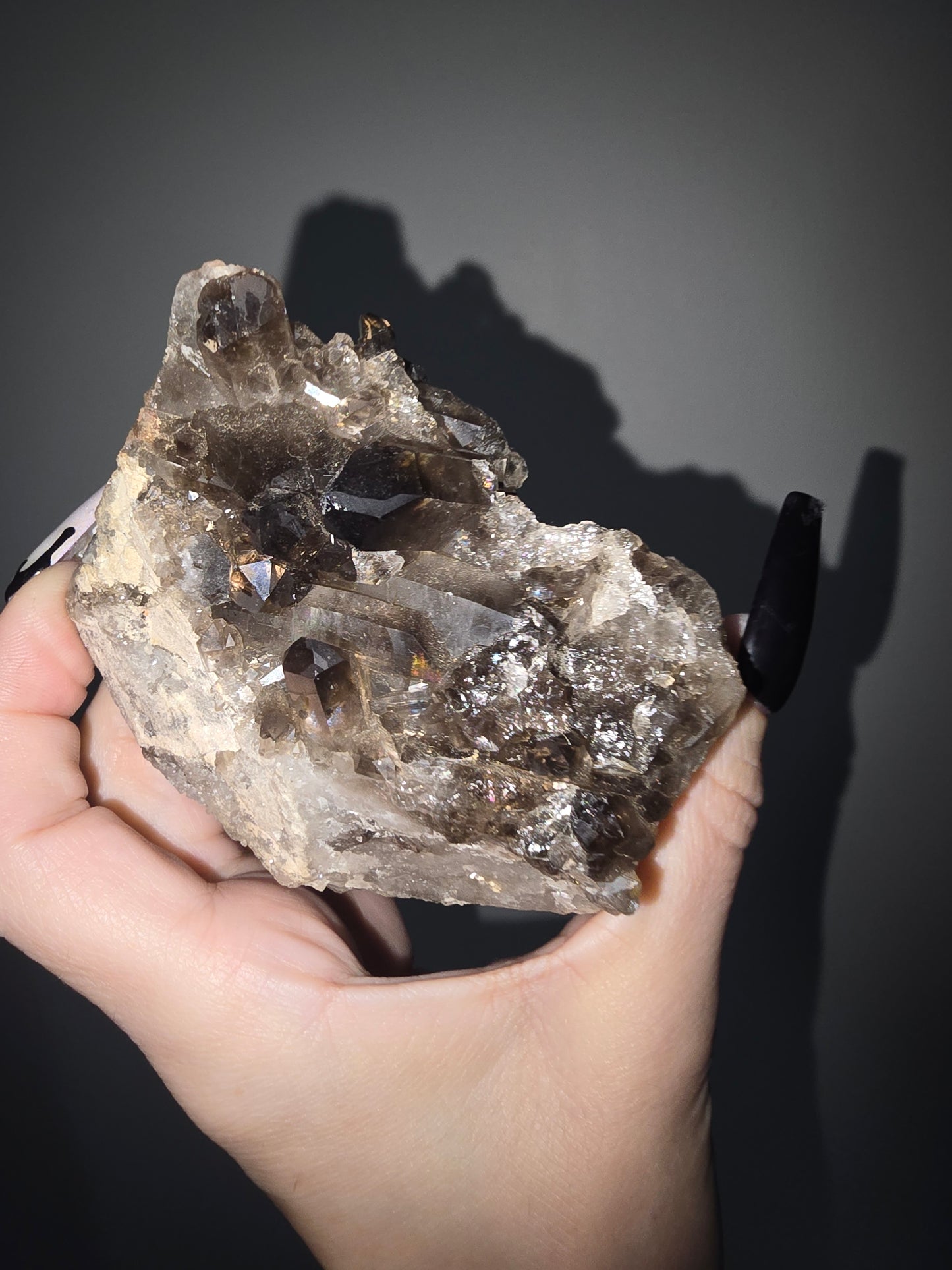 Multi-Point Smoky Quartz Cluster | Grounding & Protection | Paulinna Vibes