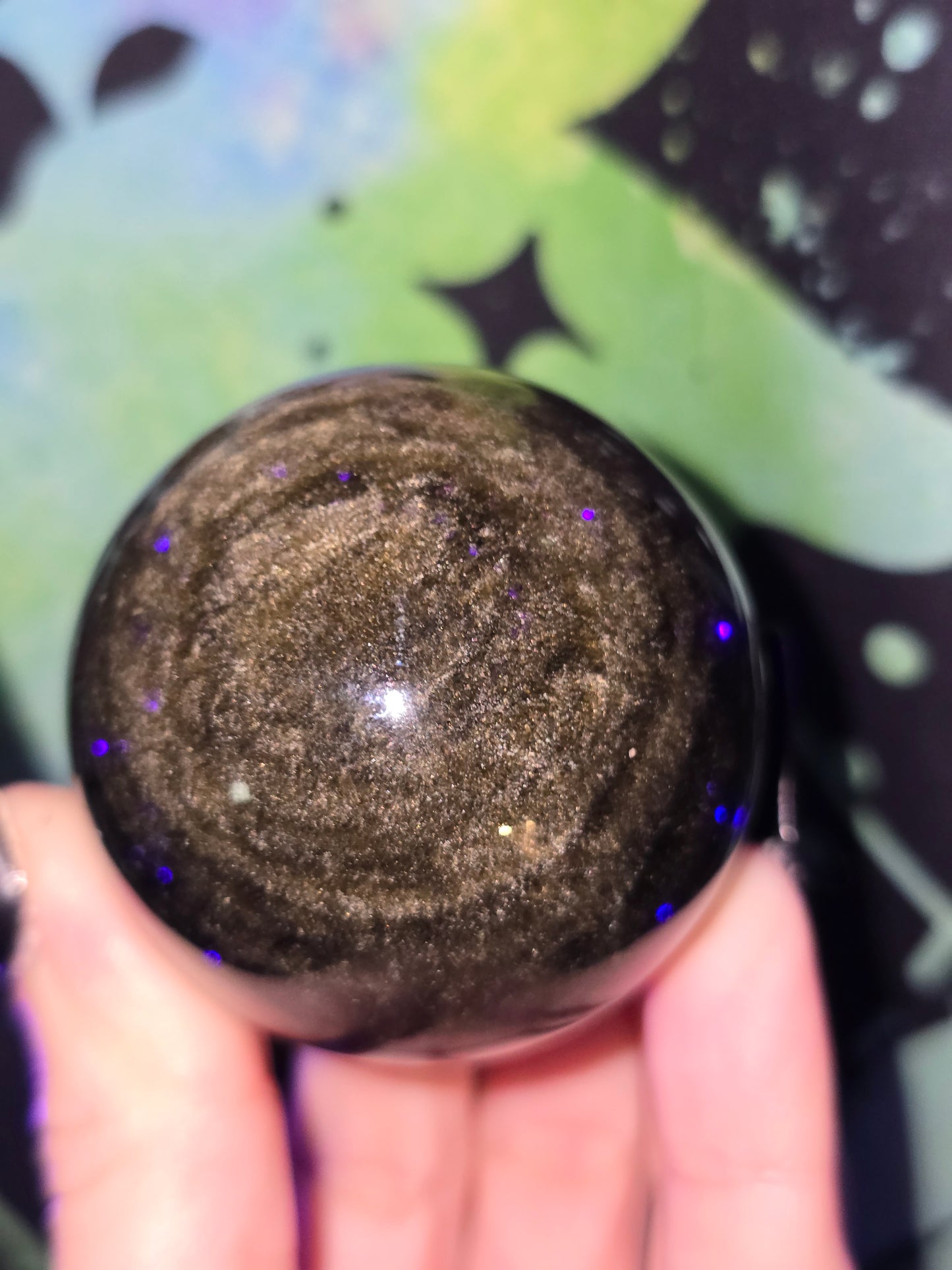 Gold Sheen Obsidian Sphere | Personal Power, Clarity & Protection