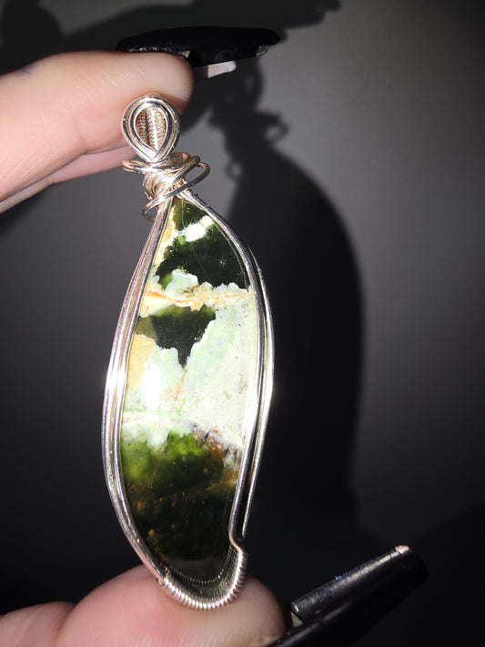 Turkish Chrome Chalcedony Pendant | Harmony, Growth & Emotional Balance