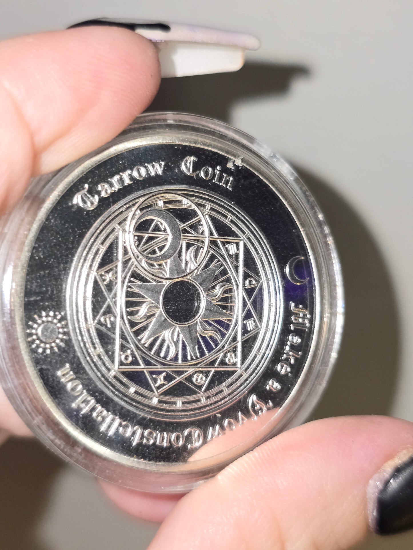 Celestial Zodiac Silver Coin | Astrology, Cosmic Wisdom & Celestial Symbolism