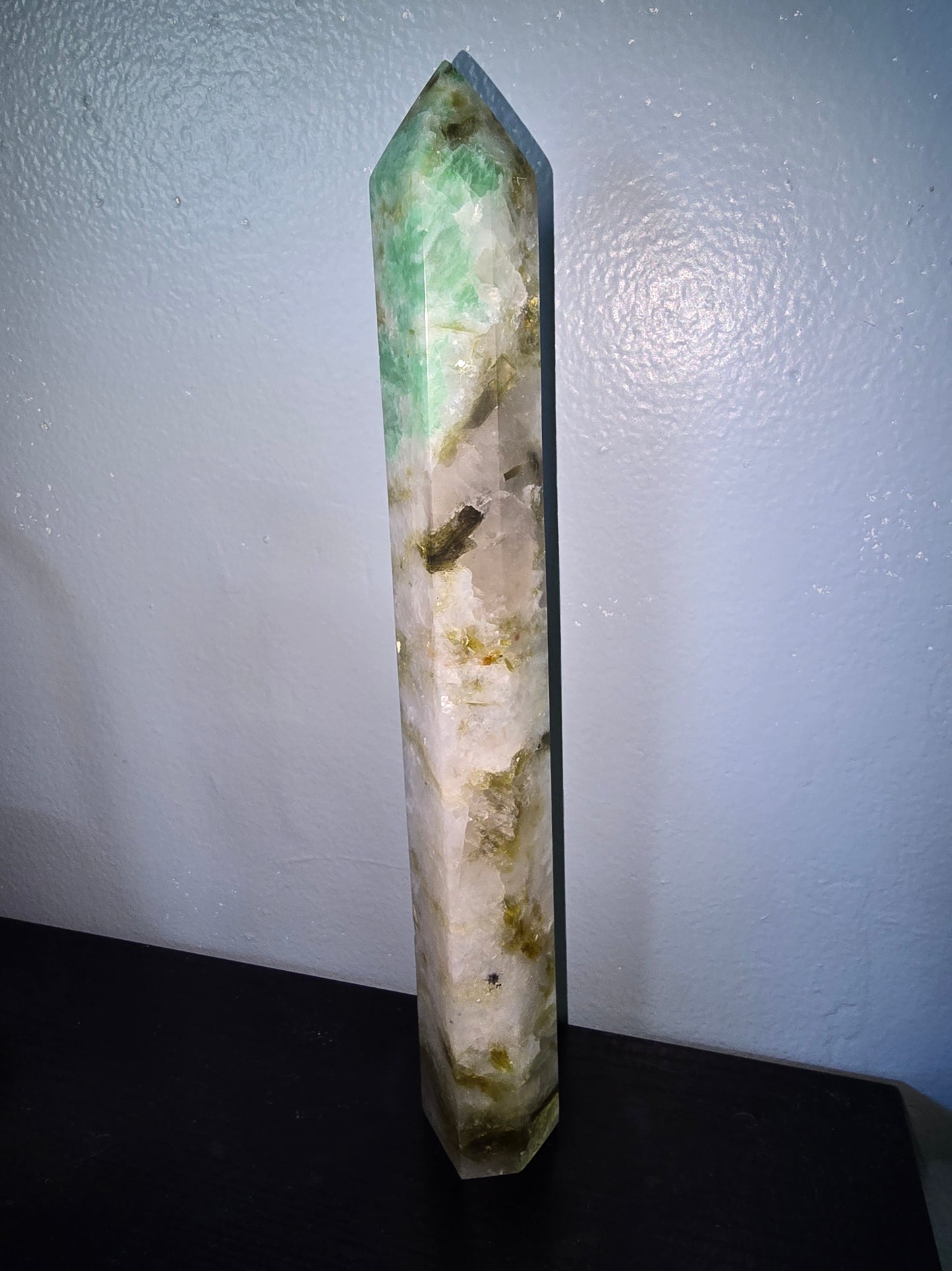 Moonstone,Green Tourmaline, Pheonix Stone Tower