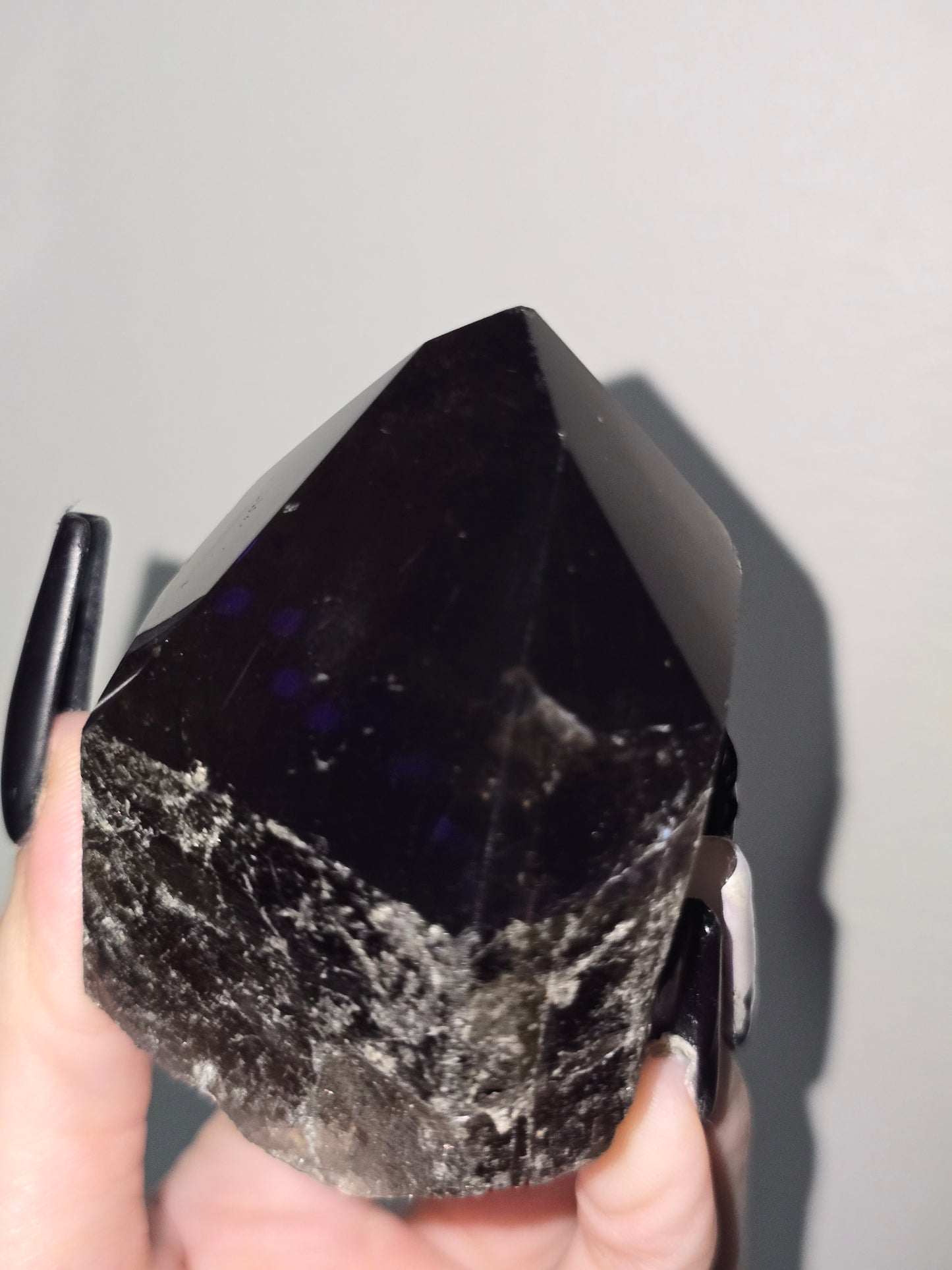 Dark Smoky Quartz Point | Grounding, Protection & Hidden Beauty